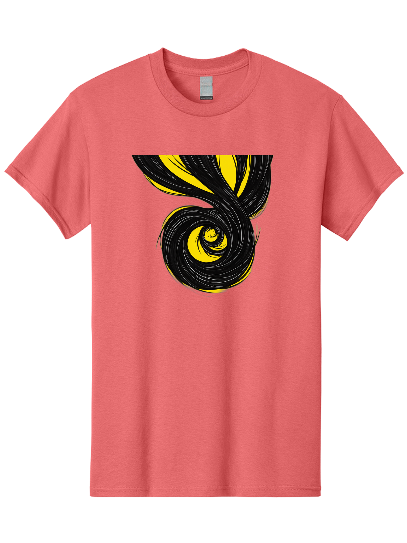 Black-And-Yellow-Swirl Men'S Graphic Tee, 100% Cotton, Comfortable Casual Summer Wear, Machine Washable, Vintage Camera, Old Camera, Antique Camera, Black Camera, Classic Photography, Photography Equipment, Nostalgic Device, Film Camera, Bak056