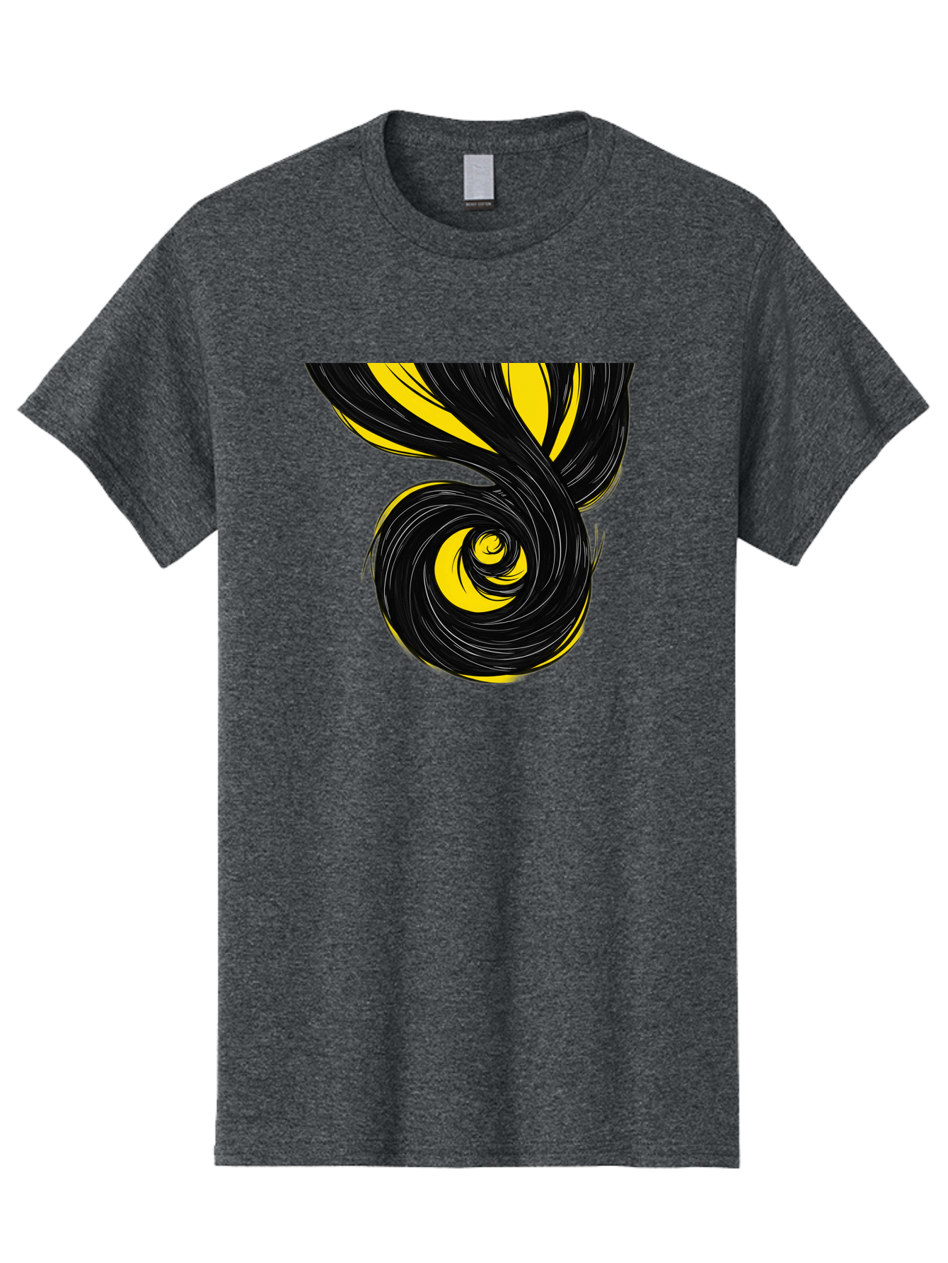 Black-And-Yellow-Swirl Men'S Graphic Tee, 100% Cotton, Comfortable Casual Summer Wear, Machine Washable, Vintage Camera, Old Camera, Antique Camera, Black Camera, Classic Photography, Photography Equipment, Nostalgic Device, Film Camera, Bak056