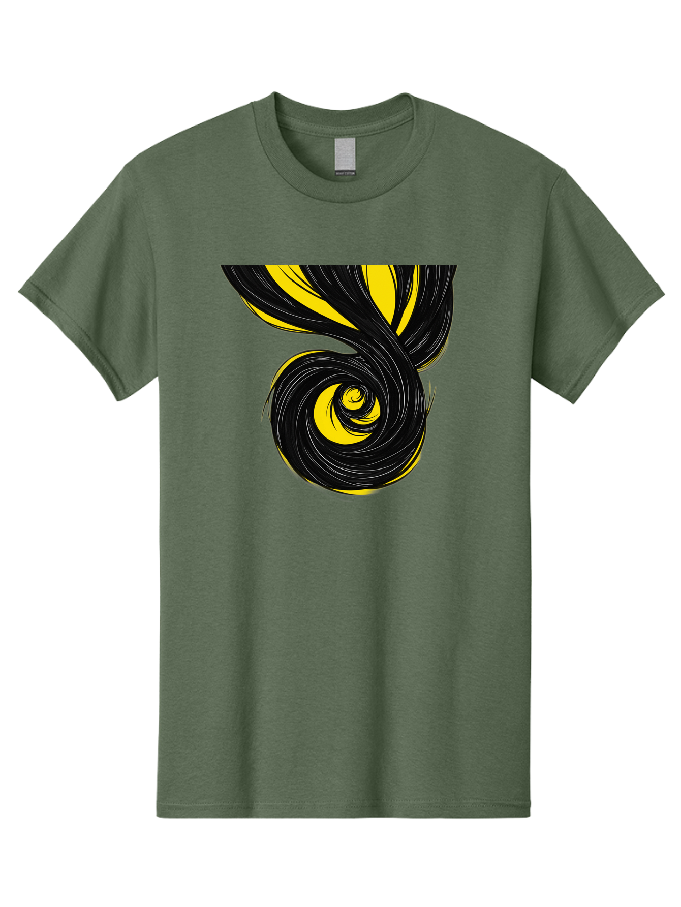 Black-And-Yellow-Swirl Men'S Graphic Tee, 100% Cotton, Comfortable Casual Summer Wear, Machine Washable, Vintage Camera, Old Camera, Antique Camera, Black Camera, Classic Photography, Photography Equipment, Nostalgic Device, Film Camera, Bak056