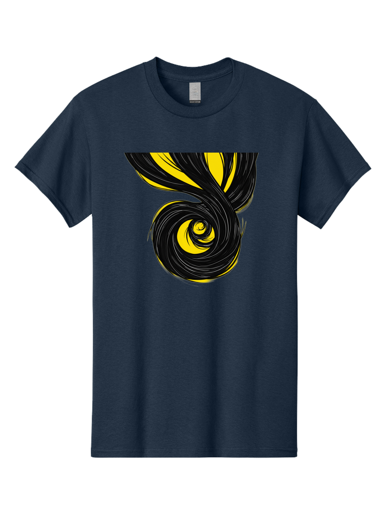 Black-And-Yellow-Swirl Men'S Graphic Tee, 100% Cotton, Comfortable Casual Summer Wear, Machine Washable, Vintage Camera, Old Camera, Antique Camera, Black Camera, Classic Photography, Photography Equipment, Nostalgic Device, Film Camera, Bak056