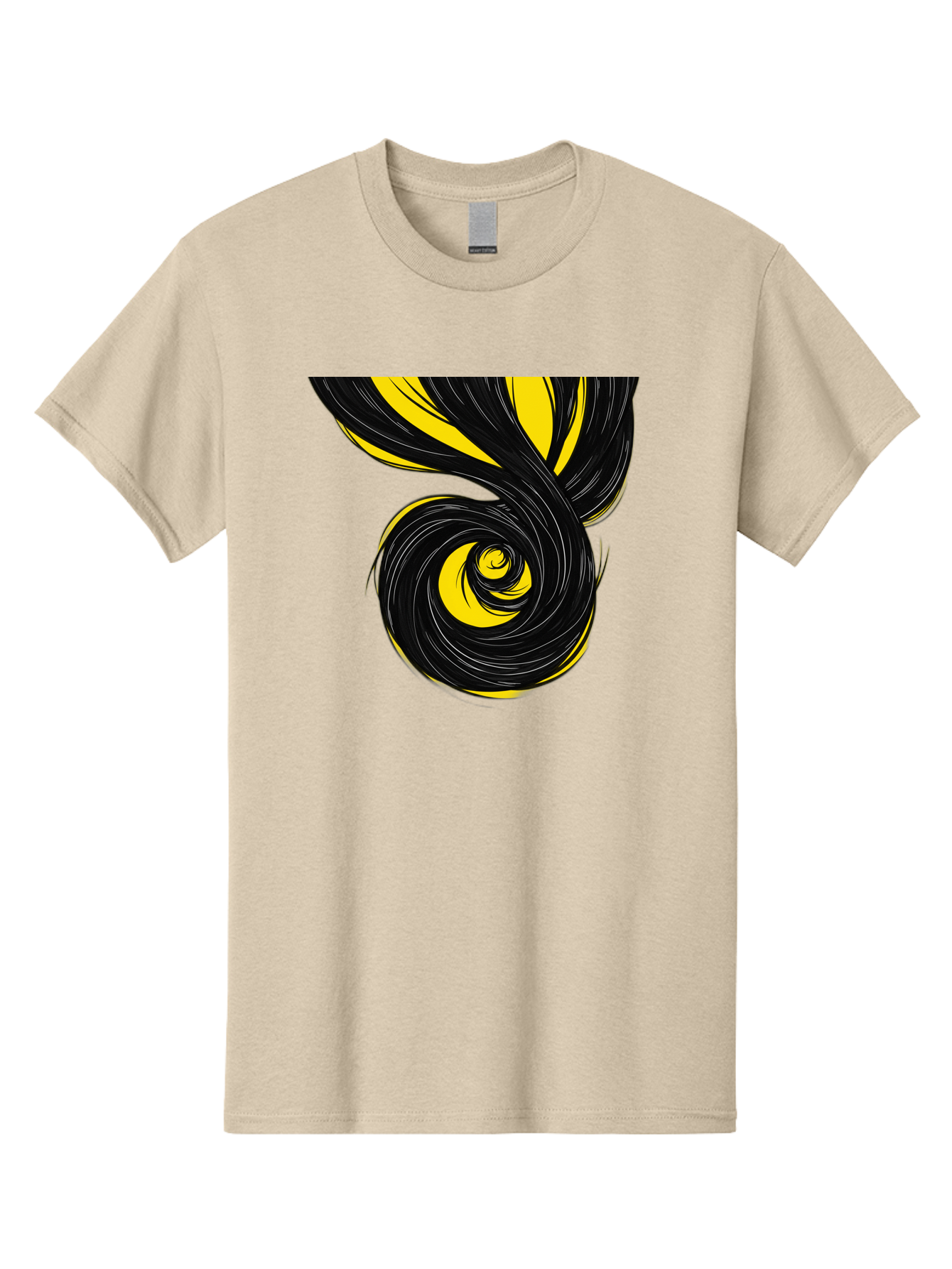 Black-And-Yellow-Swirl Men'S Graphic Tee, 100% Cotton, Comfortable Casual Summer Wear, Machine Washable, Vintage Camera, Old Camera, Antique Camera, Black Camera, Classic Photography, Photography Equipment, Nostalgic Device, Film Camera, Bak056