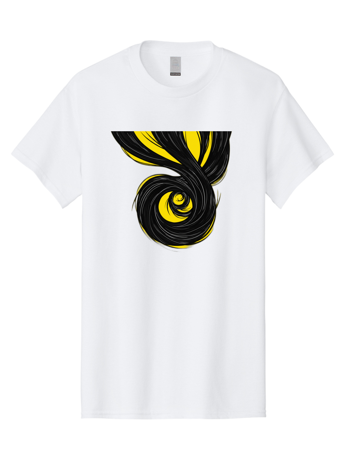 Black-And-Yellow-Swirl Men'S Graphic Tee, 100% Cotton, Comfortable Casual Summer Wear, Machine Washable, Vintage Camera, Old Camera, Antique Camera, Black Camera, Classic Photography, Photography Equipment, Nostalgic Device, Film Camera, Bak056