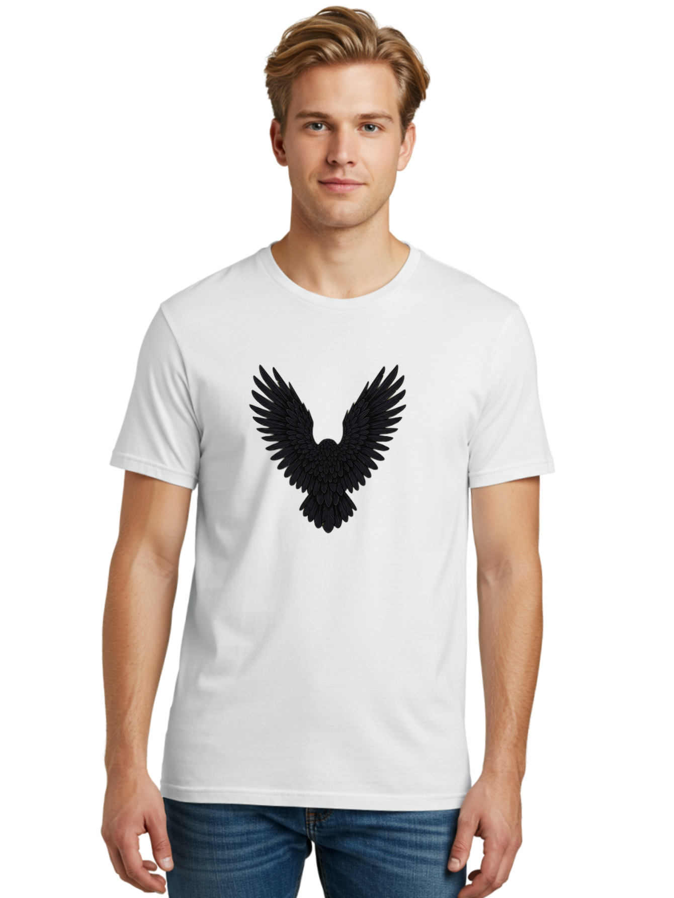 Black-Bird-Silhouette Men'S Graphic Tee, 100% Cotton, Comfortable Casual Summer Wear, Machine Washable, Vintage Camera, Old Camera, Antique Camera, Black Camera, Classic Photography, Photography Equipment, Nostalgic Device, Film Camera, Bak057