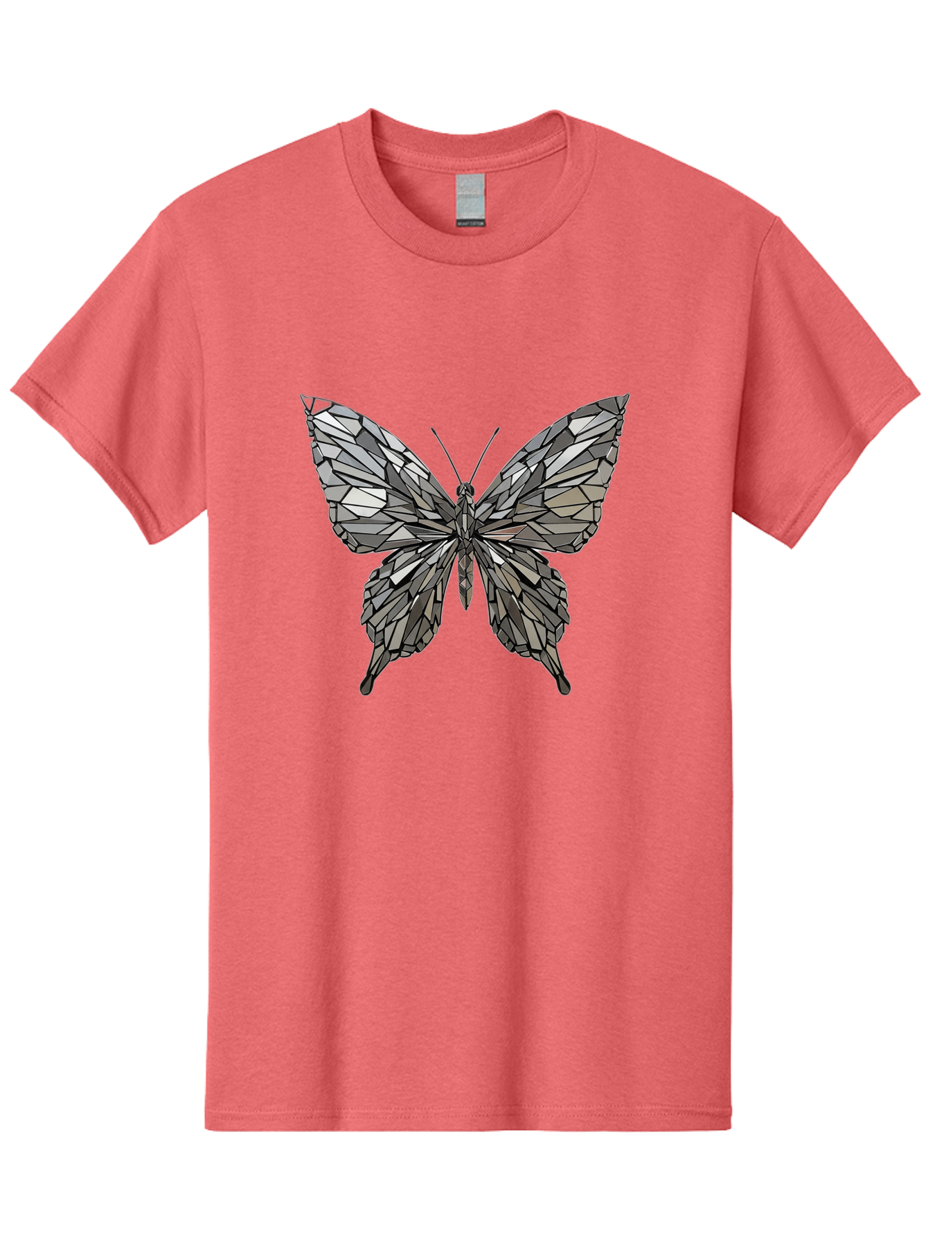Black-Butterfly-Mosaic Men'S Graphic Tee, 100% Cotton, Comfortable Casual Summer Wear, Machine Washable, Vintage Camera, Old Camera, Antique Camera, Black Camera, Classic Photography, Photography Equipment, Nostalgic Device, Film Camera, Bak059