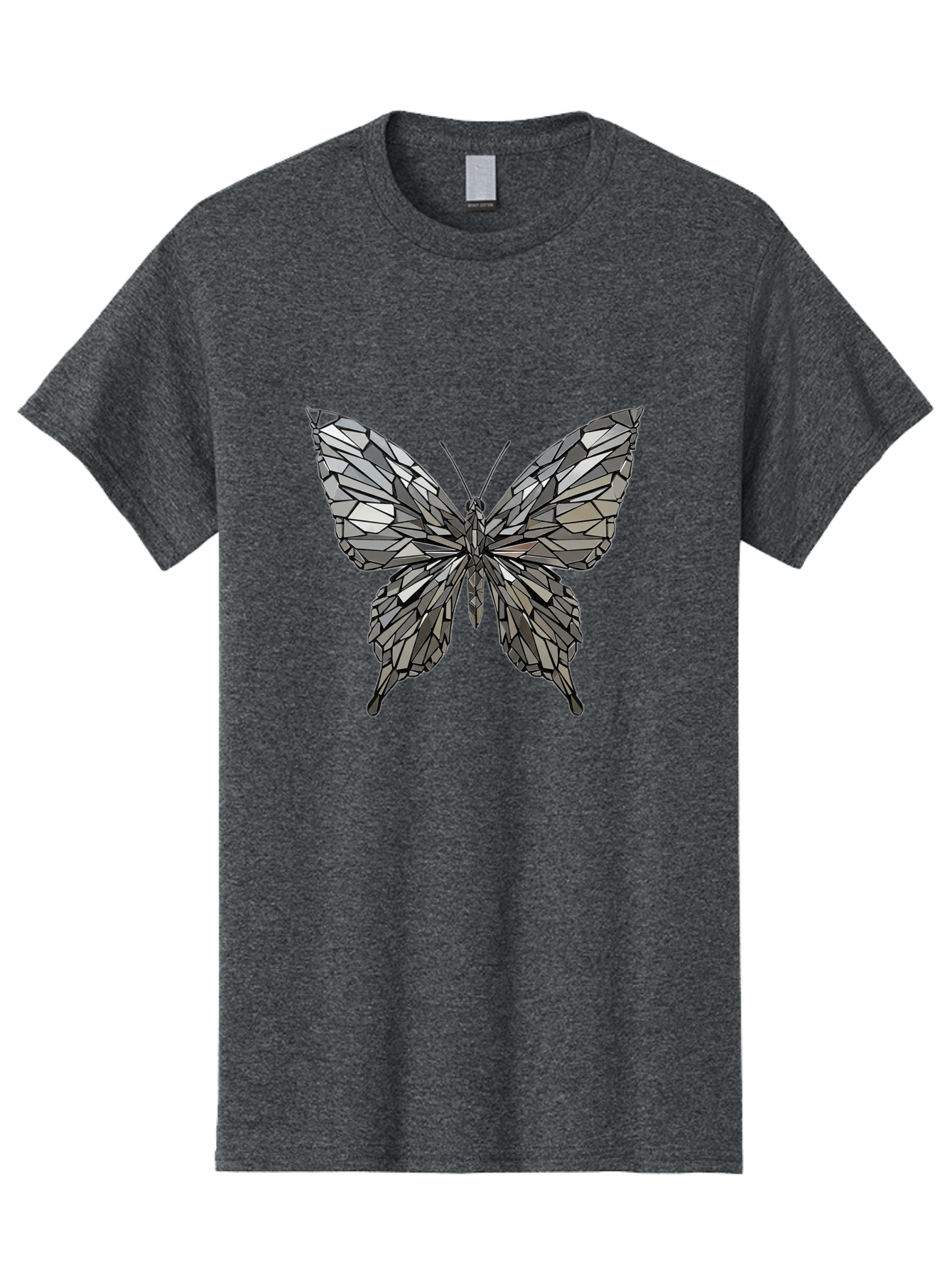 Black-Butterfly-Mosaic Men'S Graphic Tee, 100% Cotton, Comfortable Casual Summer Wear, Machine Washable, Vintage Camera, Old Camera, Antique Camera, Black Camera, Classic Photography, Photography Equipment, Nostalgic Device, Film Camera, Bak059