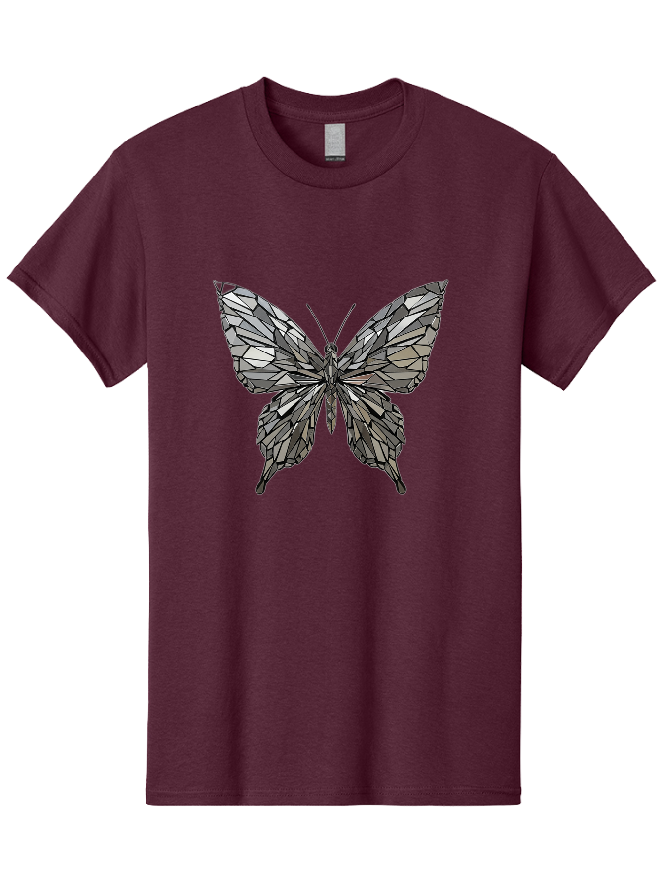 Black-Butterfly-Mosaic Men'S Graphic Tee, 100% Cotton, Comfortable Casual Summer Wear, Machine Washable, Vintage Camera, Old Camera, Antique Camera, Black Camera, Classic Photography, Photography Equipment, Nostalgic Device, Film Camera, Bak059