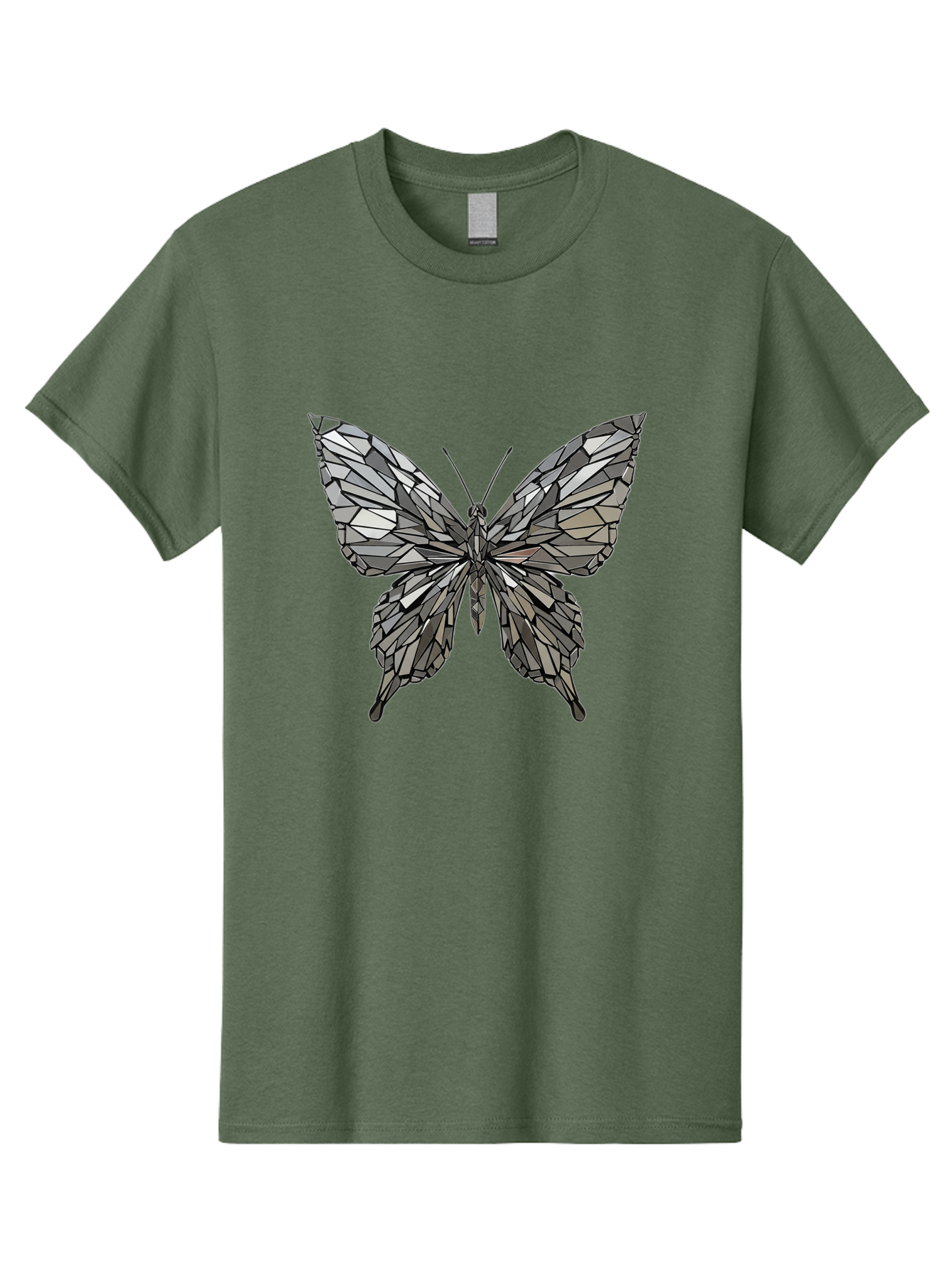 Black-Butterfly-Mosaic Men'S Graphic Tee, 100% Cotton, Comfortable Casual Summer Wear, Machine Washable, Vintage Camera, Old Camera, Antique Camera, Black Camera, Classic Photography, Photography Equipment, Nostalgic Device, Film Camera, Bak059