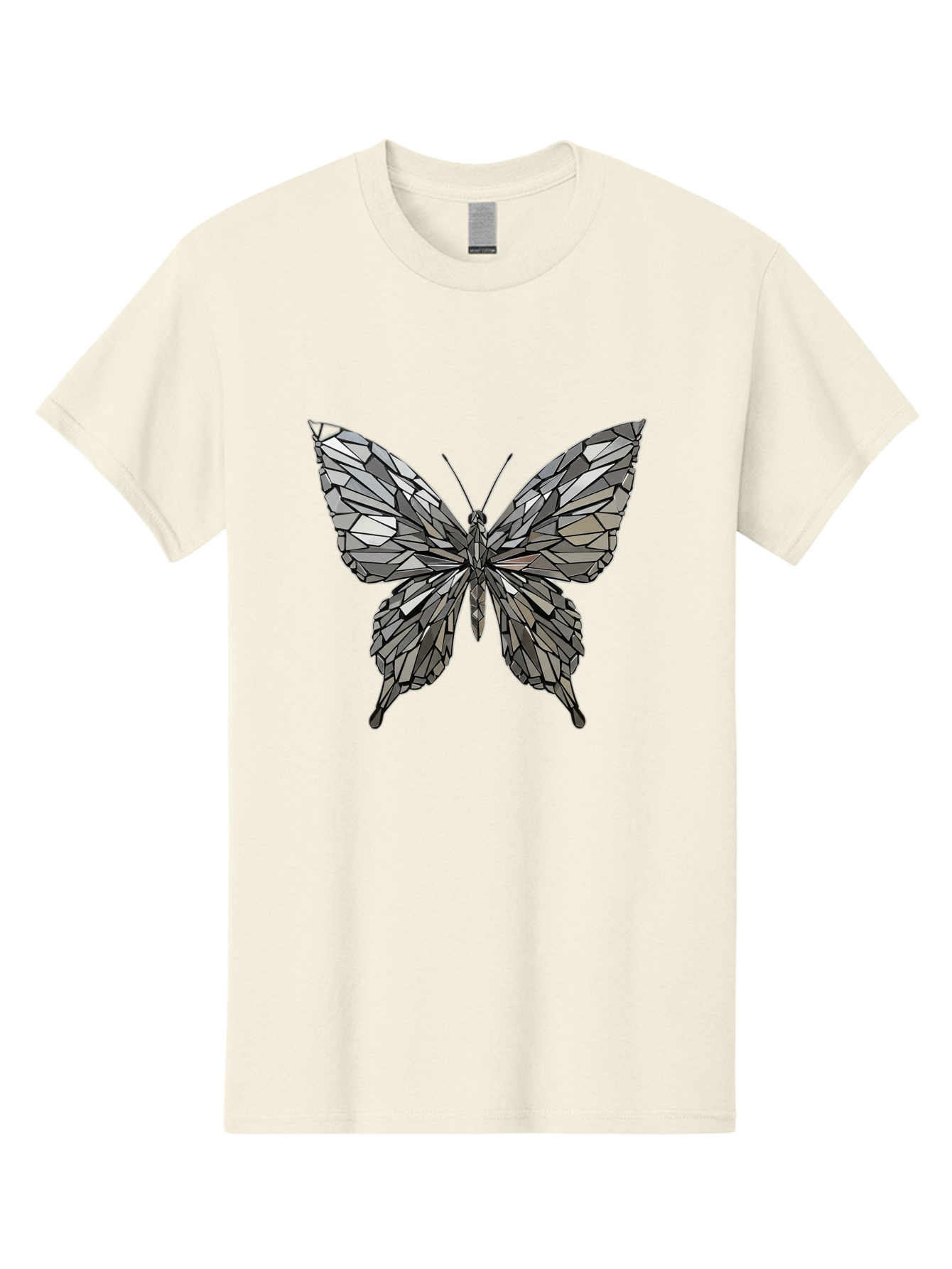 Black-Butterfly-Mosaic Men'S Graphic Tee, 100% Cotton, Comfortable Casual Summer Wear, Machine Washable, Vintage Camera, Old Camera, Antique Camera, Black Camera, Classic Photography, Photography Equipment, Nostalgic Device, Film Camera, Bak059
