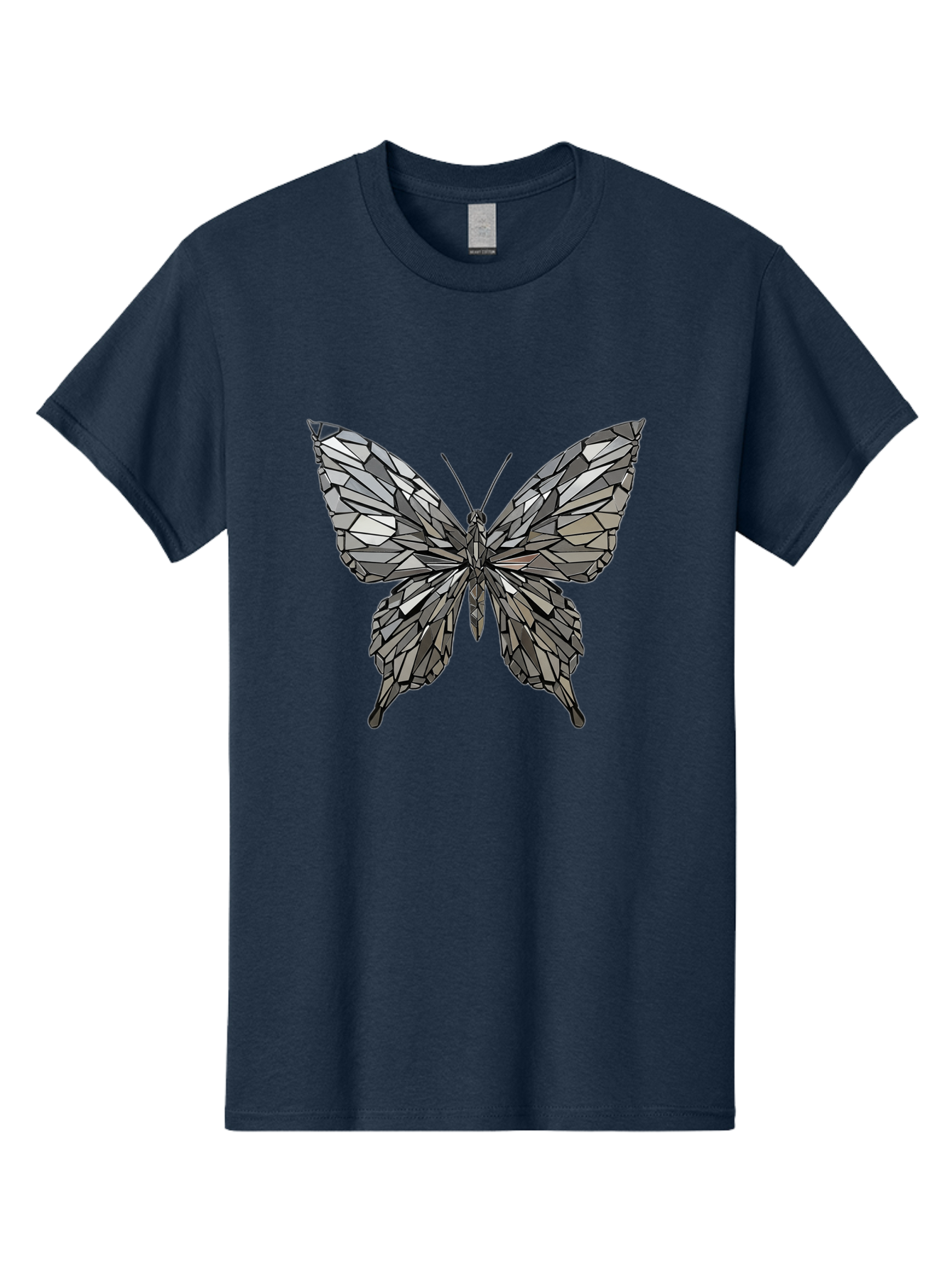 Black-Butterfly-Mosaic Men'S Graphic Tee, 100% Cotton, Comfortable Casual Summer Wear, Machine Washable, Vintage Camera, Old Camera, Antique Camera, Black Camera, Classic Photography, Photography Equipment, Nostalgic Device, Film Camera, Bak059