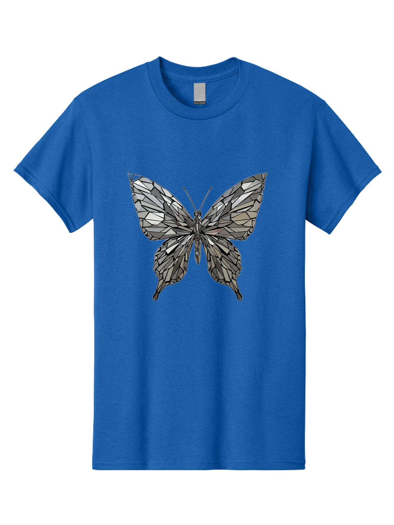 Black-Butterfly-Mosaic Men'S Graphic Tee, 100% Cotton, Comfortable Casual Summer Wear, Machine Washable, Vintage Camera, Old Camera, Antique Camera, Black Camera, Classic Photography, Photography Equipment, Nostalgic Device, Film Camera, Bak059