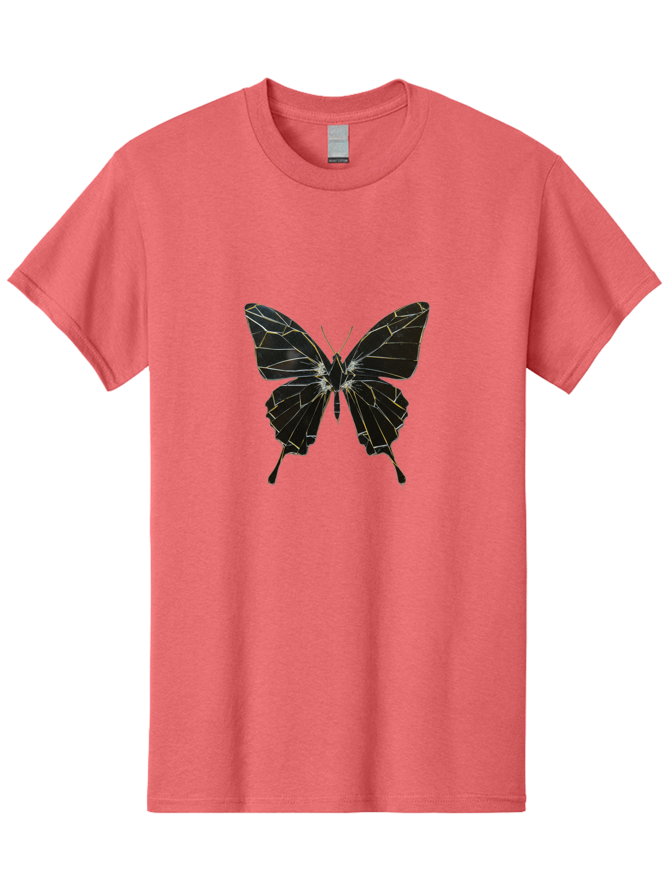 Black-Butterfly Men'S Graphic Tee, 100% Cotton, Comfortable Casual Summer Wear, Machine Washable, Vintage Camera, Old Camera, Antique Camera, Black Camera, Classic Photography, Photography Equipment, Nostalgic Device, Film Camera, Camera Art Bak060