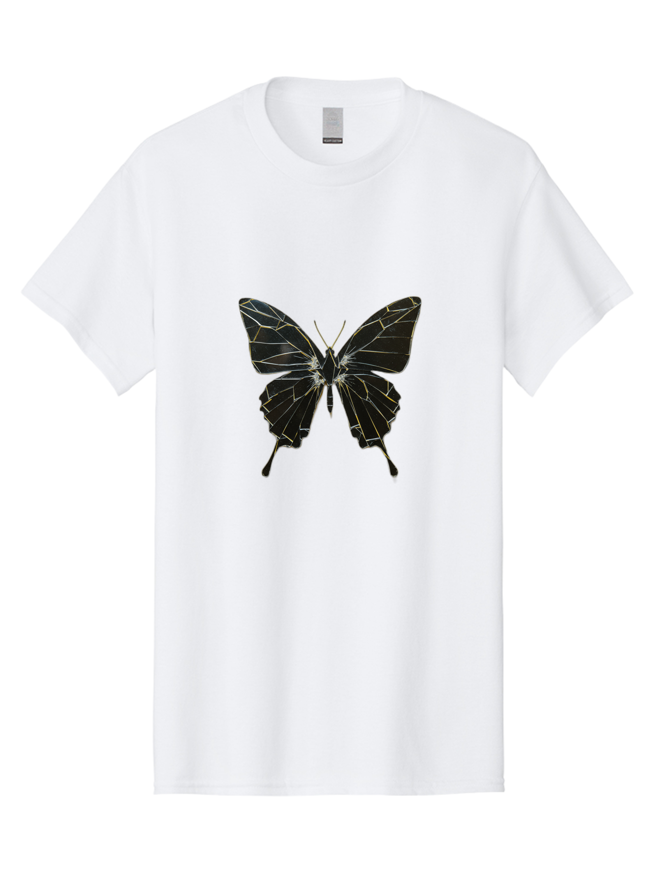 Black-Butterfly Men'S Graphic Tee, 100% Cotton, Comfortable Casual Summer Wear, Machine Washable, Vintage Camera, Old Camera, Antique Camera, Black Camera, Classic Photography, Photography Equipment, Nostalgic Device, Film Camera, Camera Art Bak060