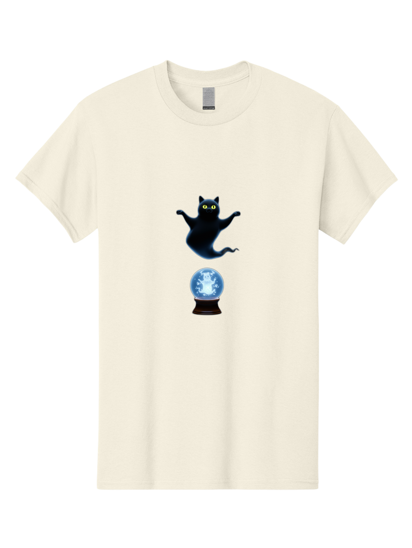 Black-Cat-And-Crystal-Ball Men'S Graphic Tee, 100% Cotton, Comfortable Casual Summer Wear, Machine Washable, Vintage Camera, Old Camera, Antique Camera, Black Camera, Classic Photography, Photography Equipment, Nostalgic Device, Film Camera, Bak061