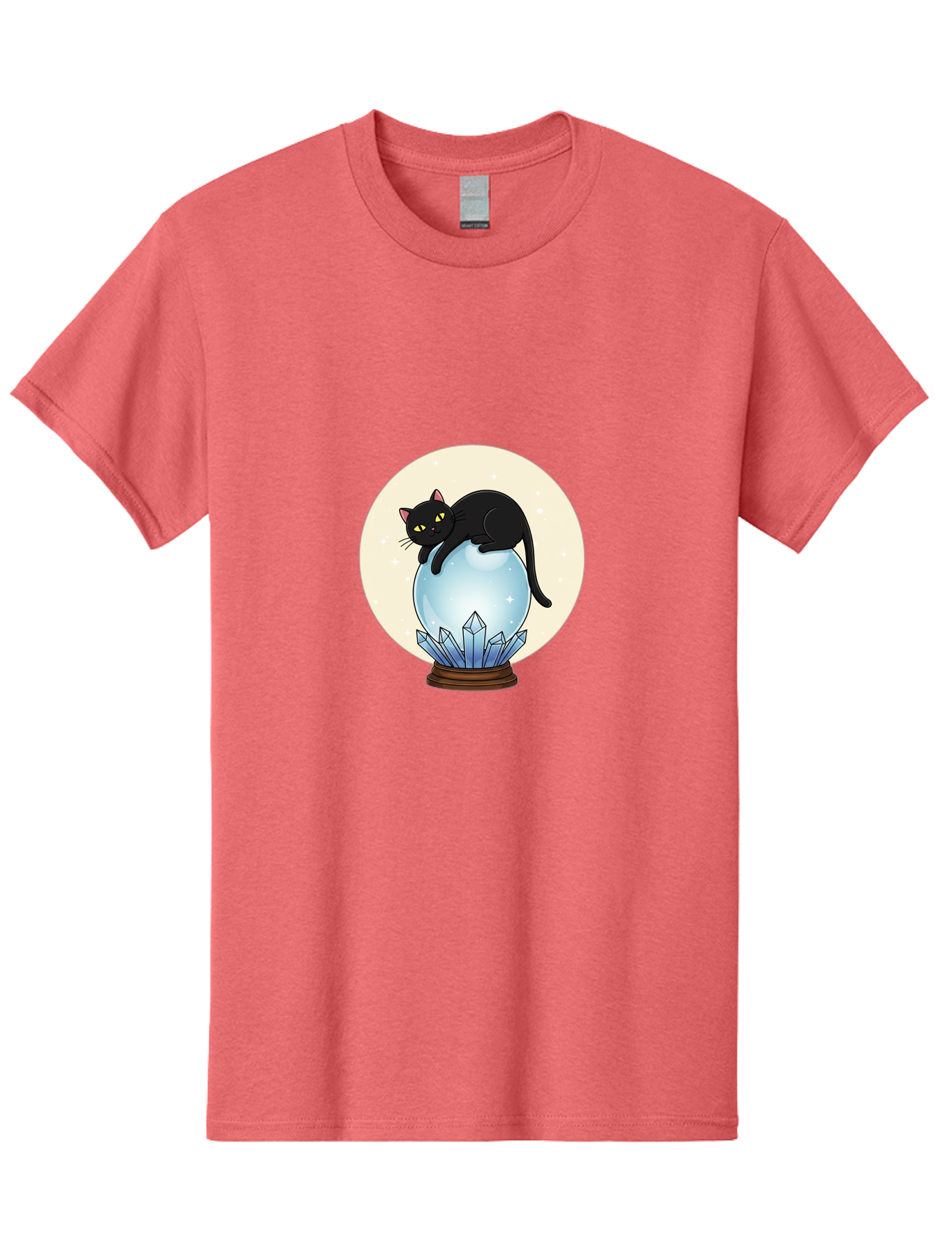 Black-Cat-Crystal-Ball Men'S Graphic Tee, 100% Cotton, Comfortable Casual Summer Wear, Machine Washable, Vintage Camera, Old Camera, Antique Camera, Black Camera, Classic Photography, Photography Equipment, Nostalgic Device, Film Camera, Bak062