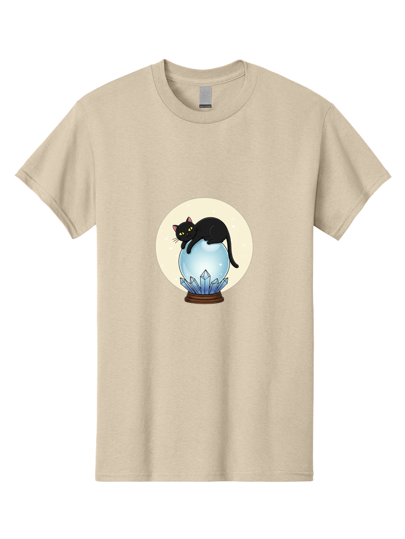 Black-Cat-Crystal-Ball Men'S Graphic Tee, 100% Cotton, Comfortable Casual Summer Wear, Machine Washable, Vintage Camera, Old Camera, Antique Camera, Black Camera, Classic Photography, Photography Equipment, Nostalgic Device, Film Camera, Bak062