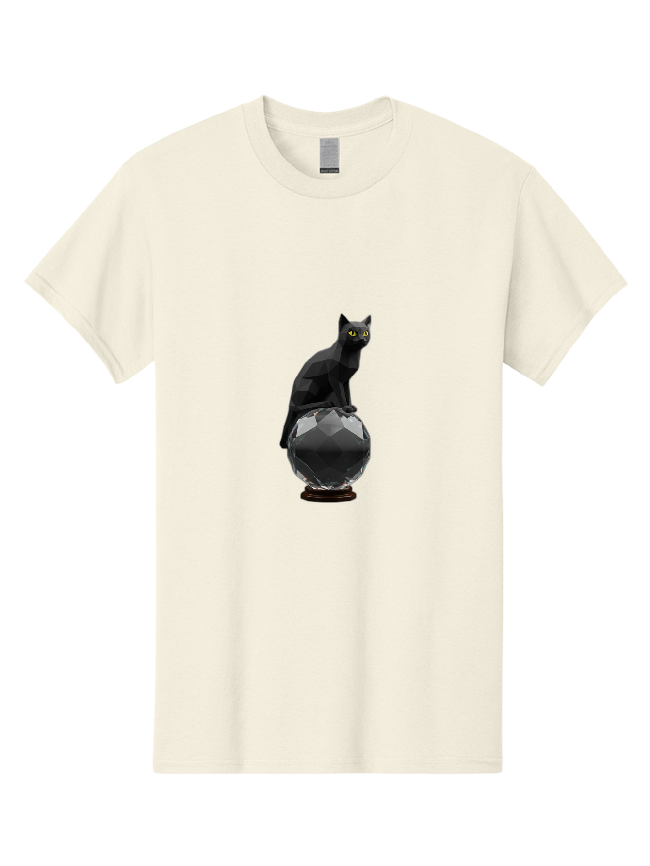 Black-Cat-On-Crystal-Ball Men'S Graphic Tee, 100% Cotton, Comfortable Casual Summer Wear, Machine Washable, Vintage Camera, Old Camera, Antique Camera, Black Camera, Classic Photography, Photography Equipment, Nostalgic Device, Film Camera, Bak065