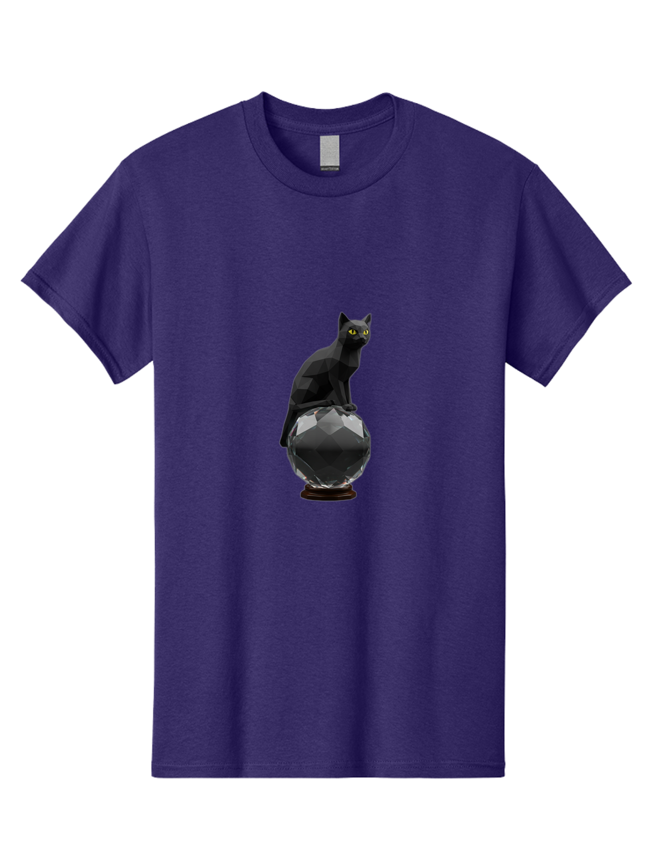 Black-Cat-On-Crystal-Ball Men'S Graphic Tee, 100% Cotton, Comfortable Casual Summer Wear, Machine Washable, Vintage Camera, Old Camera, Antique Camera, Black Camera, Classic Photography, Photography Equipment, Nostalgic Device, Film Camera, Bak065