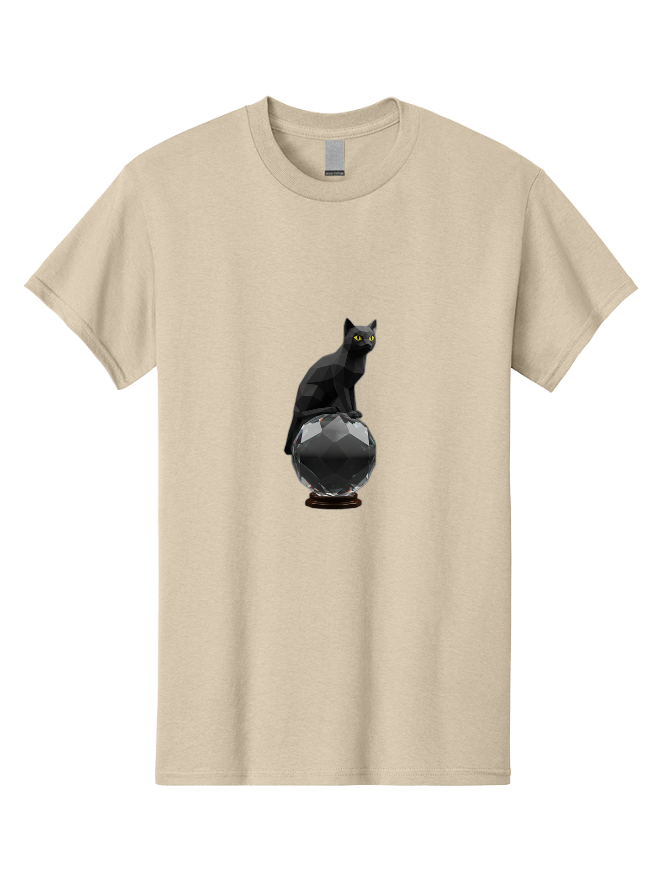 Black-Cat-On-Crystal-Ball Men'S Graphic Tee, 100% Cotton, Comfortable Casual Summer Wear, Machine Washable, Vintage Camera, Old Camera, Antique Camera, Black Camera, Classic Photography, Photography Equipment, Nostalgic Device, Film Camera, Bak065