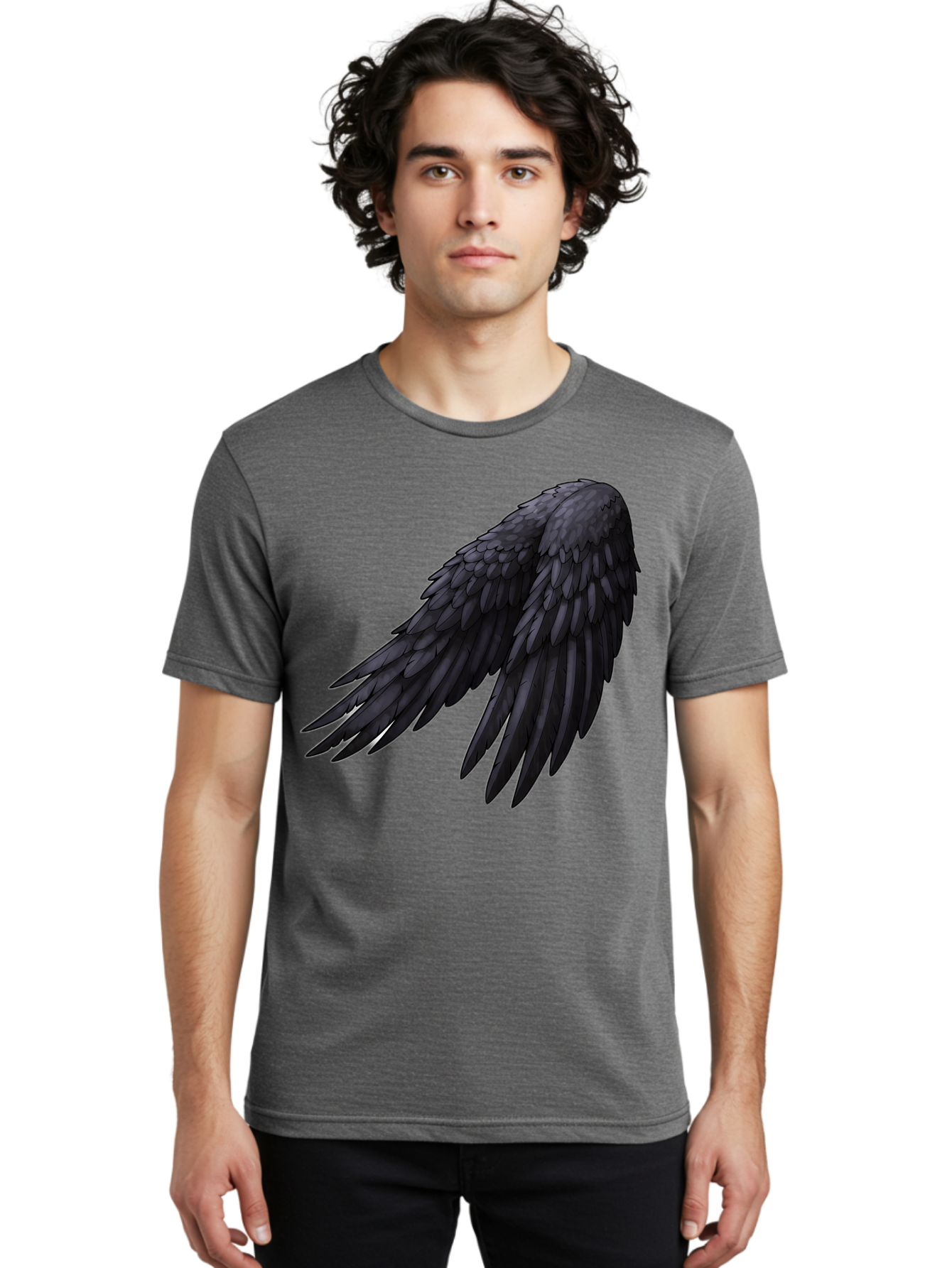 Black-Feathered-Wing Men'S Graphic Tee, 100% Cotton, Comfortable Casual Summer Wear, Machine Washable, Vintage Camera, Old Camera, Antique Camera, Black Camera, Classic Photography, Photography Equipment, Nostalgic Device, Film Camera, Bak066