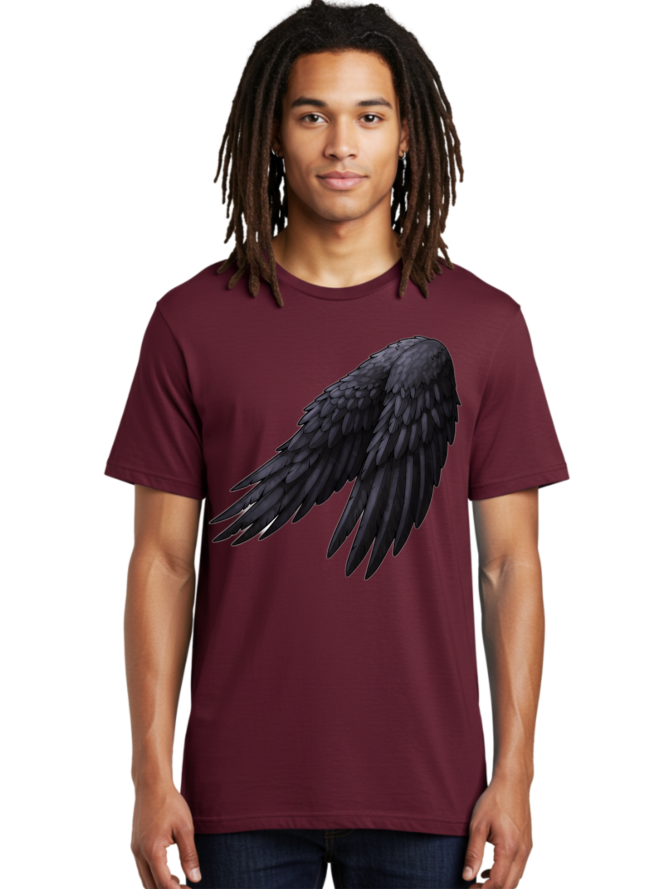 Black-Feathered-Wing Men'S Graphic Tee, 100% Cotton, Comfortable Casual Summer Wear, Machine Washable, Vintage Camera, Old Camera, Antique Camera, Black Camera, Classic Photography, Photography Equipment, Nostalgic Device, Film Camera, Bak066