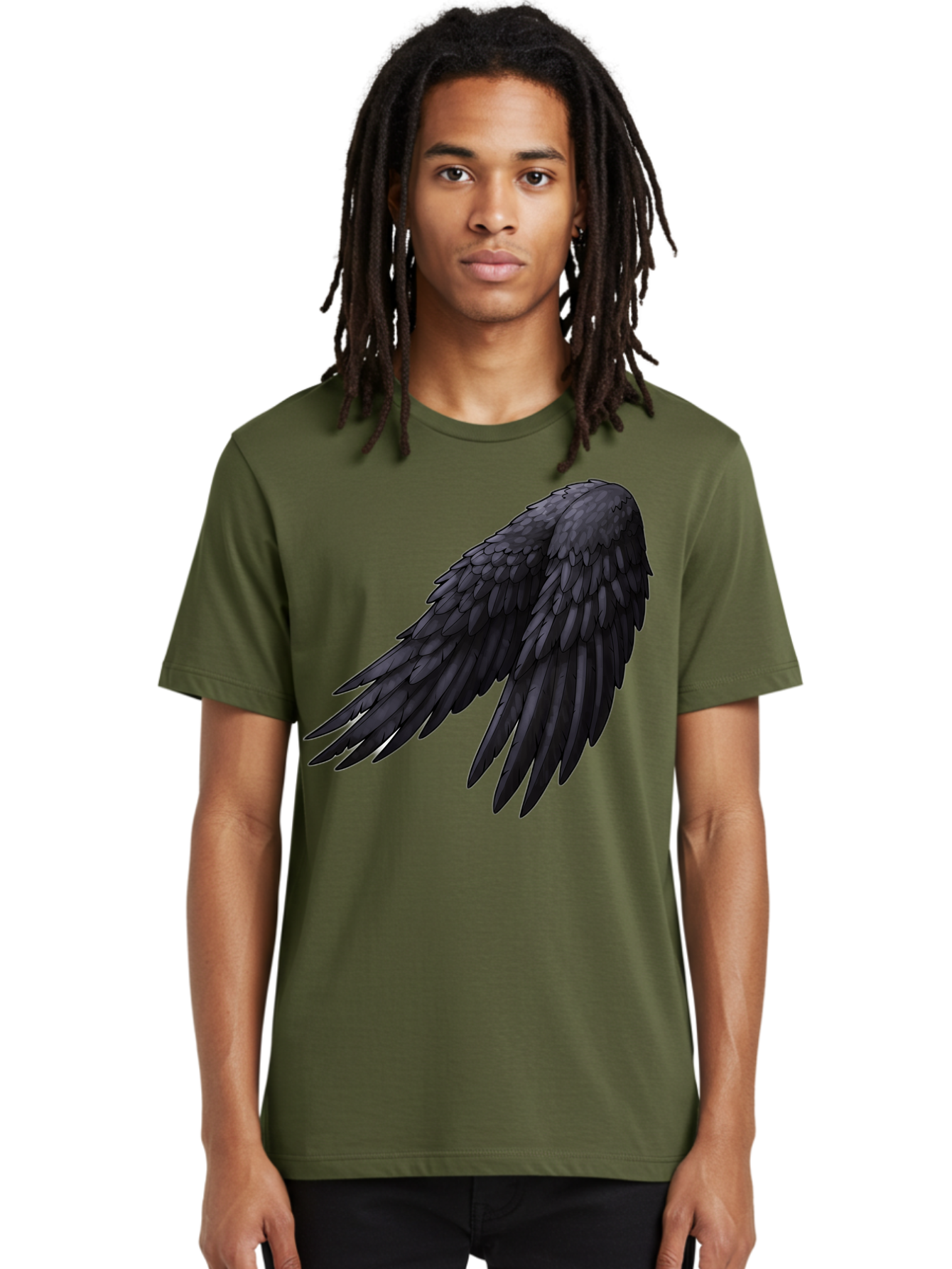 Black-Feathered-Wing Men'S Graphic Tee, 100% Cotton, Comfortable Casual Summer Wear, Machine Washable, Vintage Camera, Old Camera, Antique Camera, Black Camera, Classic Photography, Photography Equipment, Nostalgic Device, Film Camera, Bak066