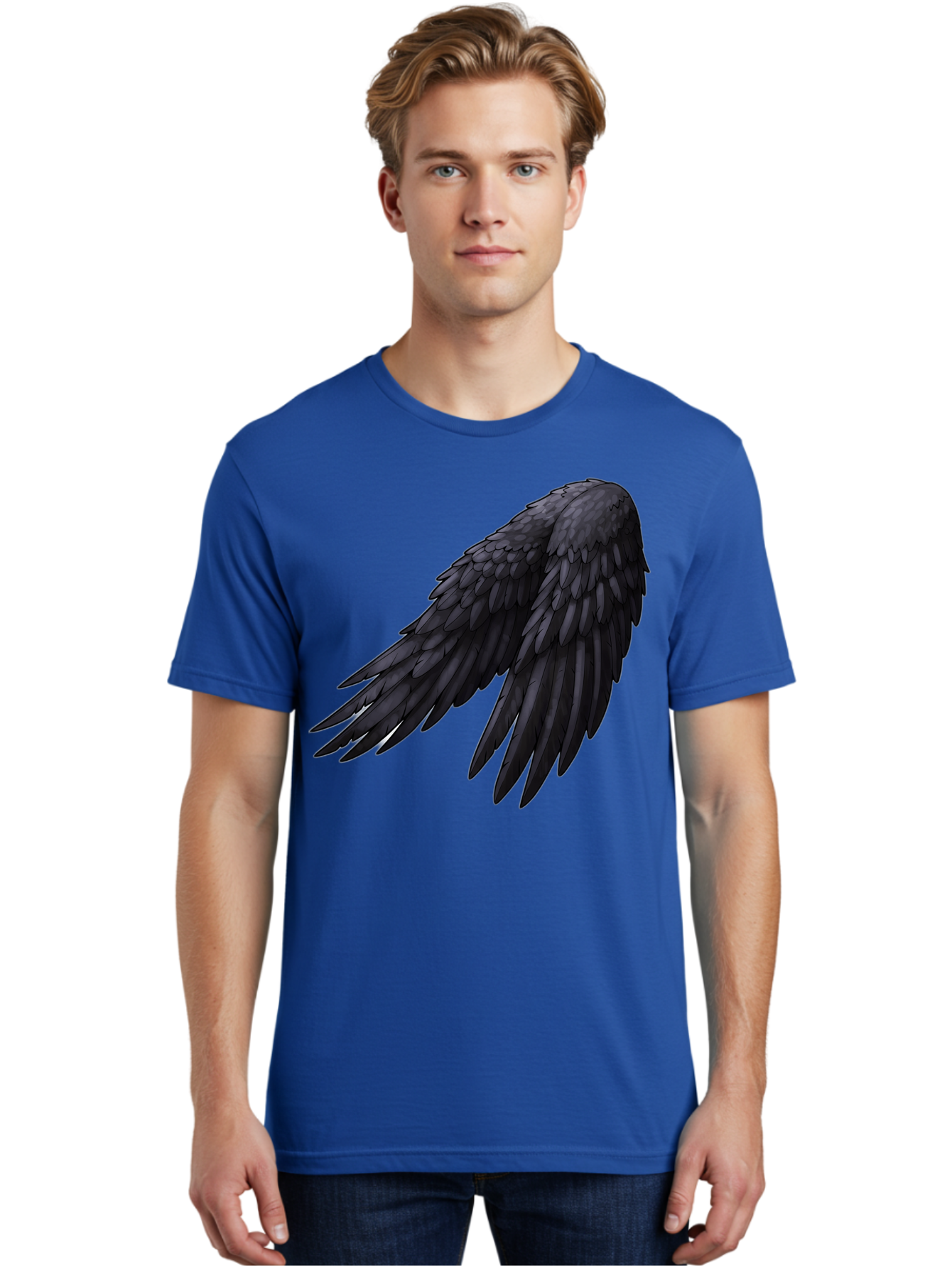 Black-Feathered-Wing Men'S Graphic Tee, 100% Cotton, Comfortable Casual Summer Wear, Machine Washable, Vintage Camera, Old Camera, Antique Camera, Black Camera, Classic Photography, Photography Equipment, Nostalgic Device, Film Camera, Bak066