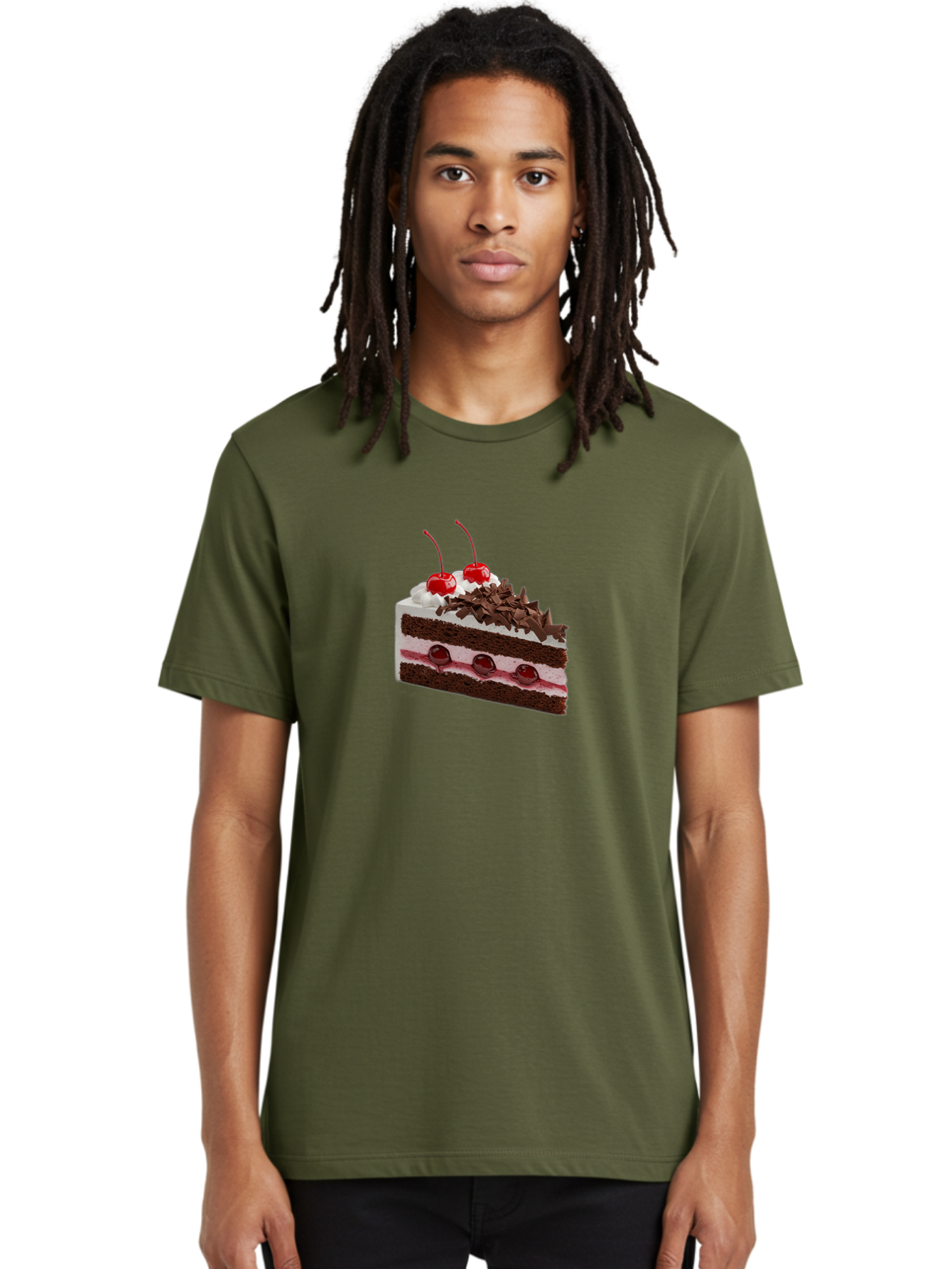Black-Forest-Cake-1 Men'S Graphic Tee, 100% Cotton, Comfortable Casual Summer Wear, Machine Washable, Vintage Camera, Old Camera, Antique Camera, Black Camera, Classic Photography, Photography Equipment, Nostalgic Device, Film Camera, Bak068