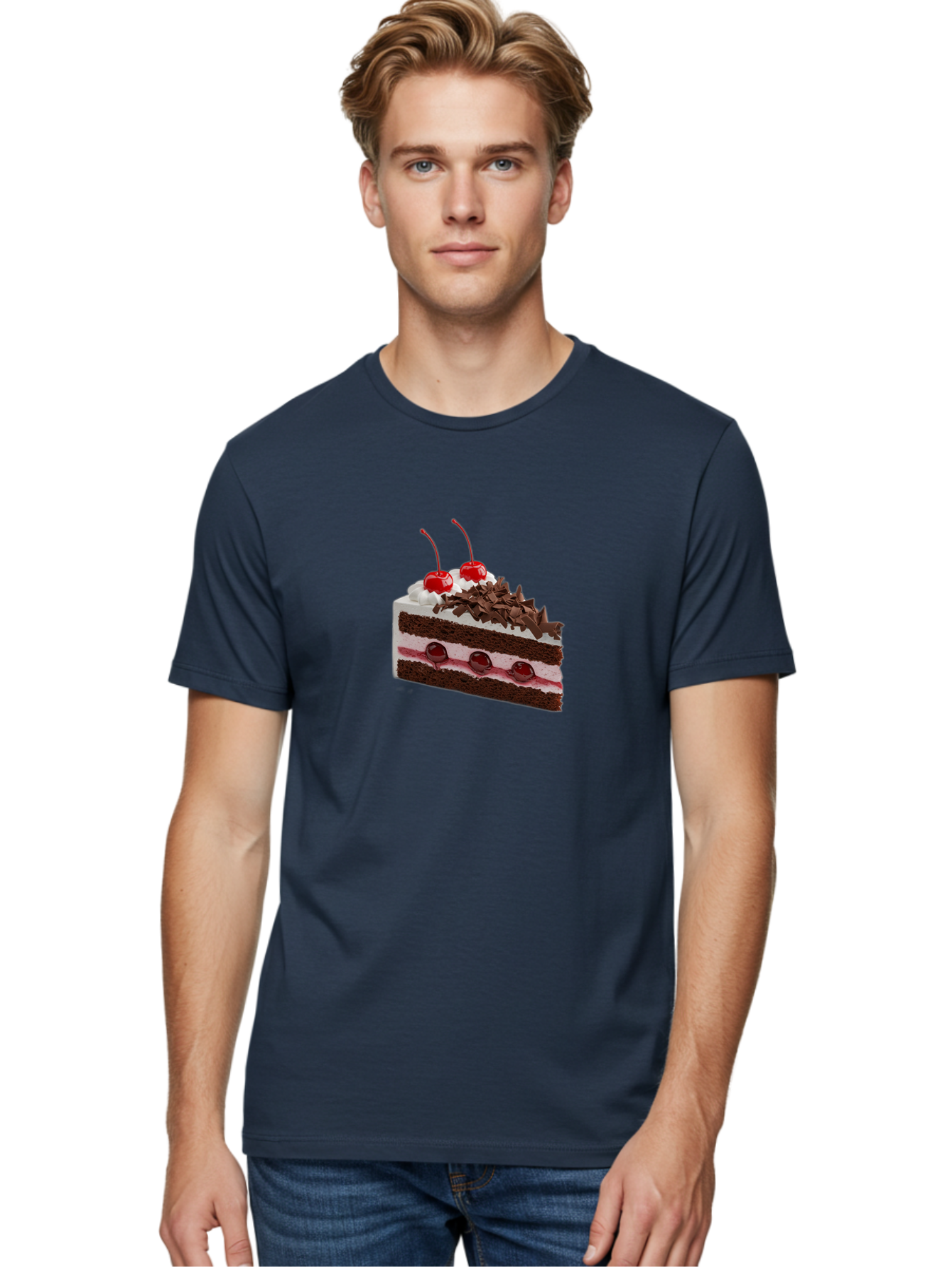 Black-Forest-Cake-1 Men'S Graphic Tee, 100% Cotton, Comfortable Casual Summer Wear, Machine Washable, Vintage Camera, Old Camera, Antique Camera, Black Camera, Classic Photography, Photography Equipment, Nostalgic Device, Film Camera, Bak068
