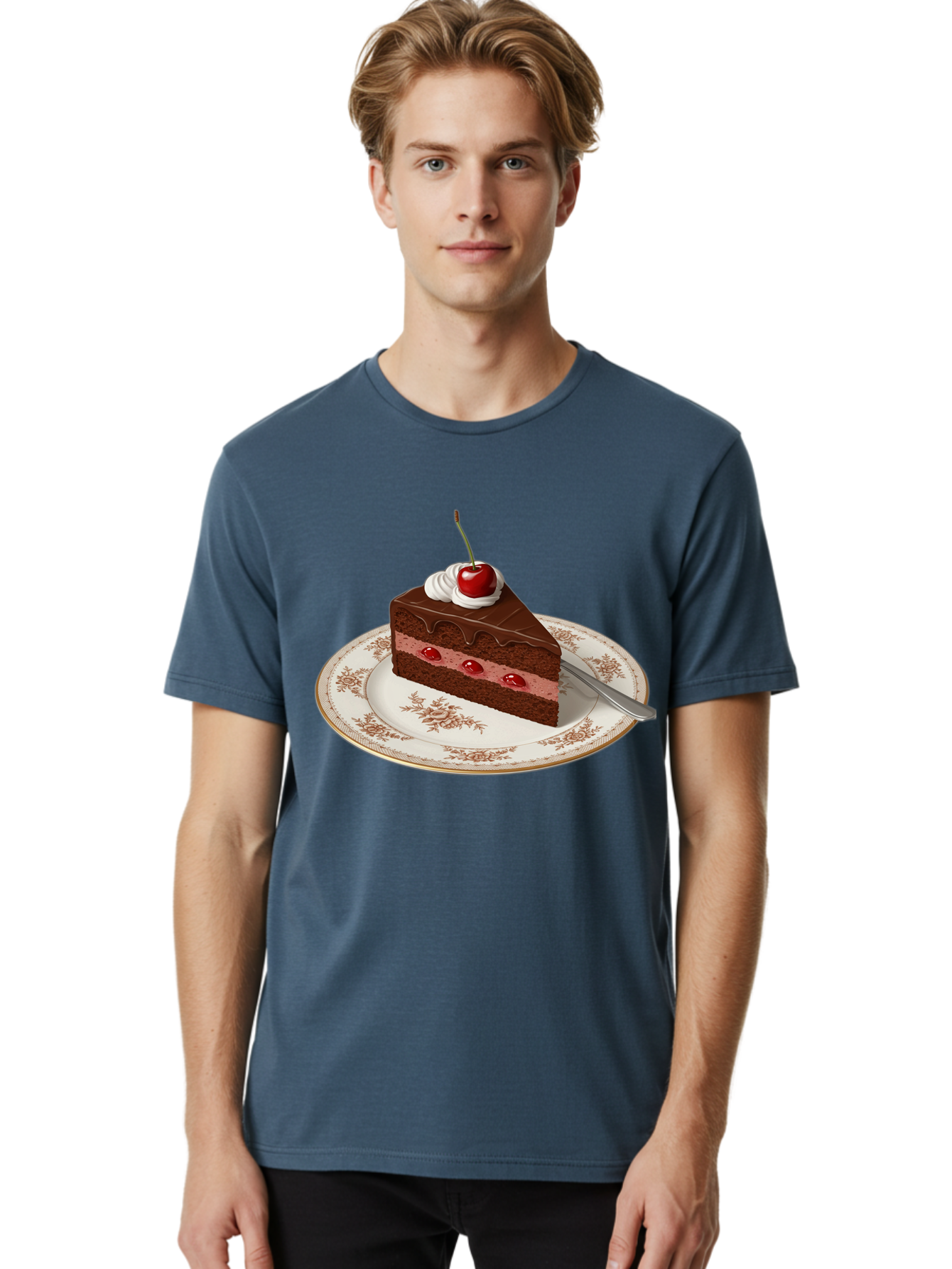 Black-Forest-Cake Men'S Graphic Tee, 100% Cotton, Comfortable Casual Summer Wear, Machine Washable, Vintage Camera, Old Camera, Antique Camera, Black Camera, Classic Photography, Photography Equipment, Nostalgic Device, Film Camera, Camera Art Bak069