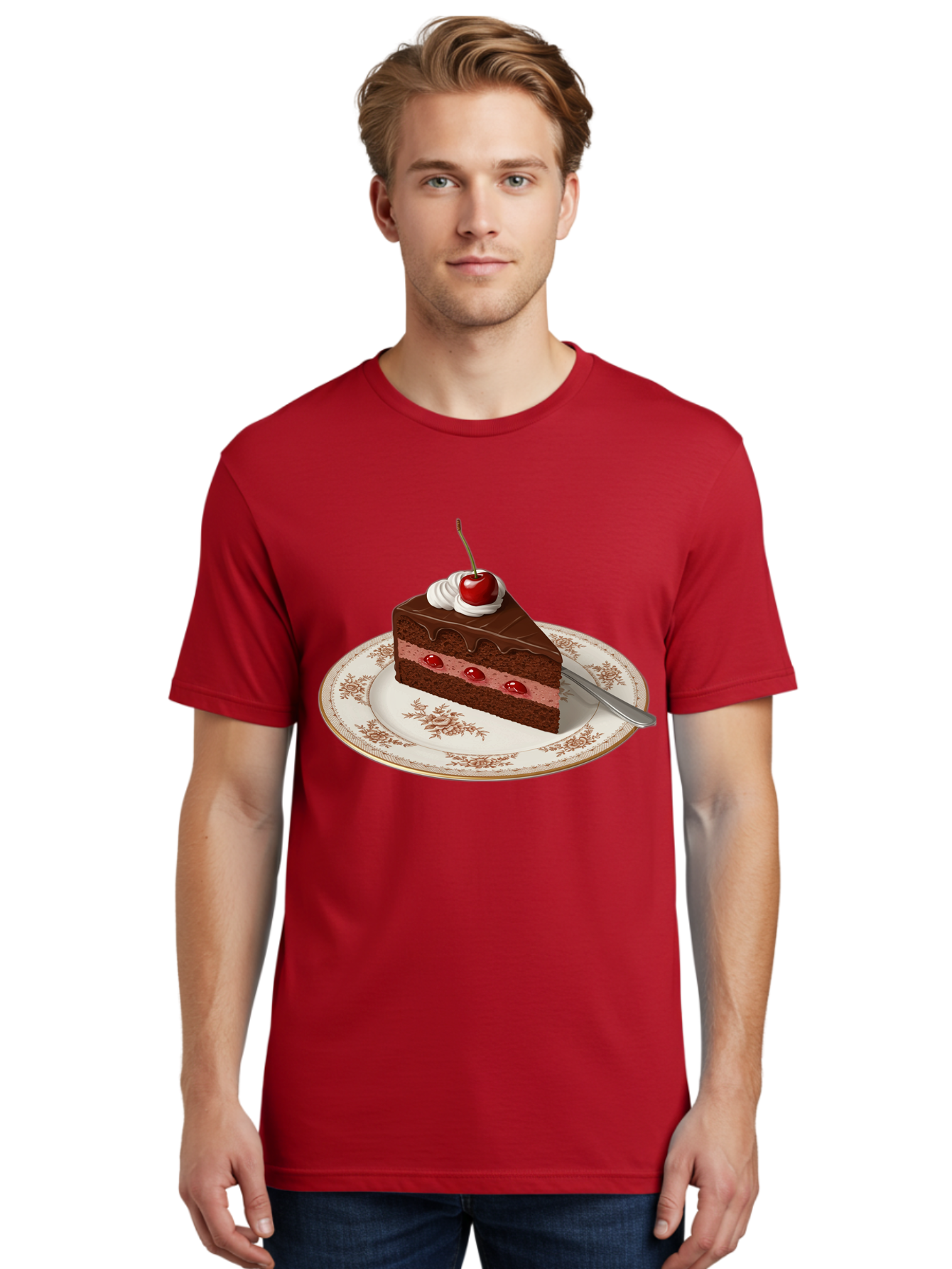 Black-Forest-Cake Men'S Graphic Tee, 100% Cotton, Comfortable Casual Summer Wear, Machine Washable, Vintage Camera, Old Camera, Antique Camera, Black Camera, Classic Photography, Photography Equipment, Nostalgic Device, Film Camera, Camera Art Bak069