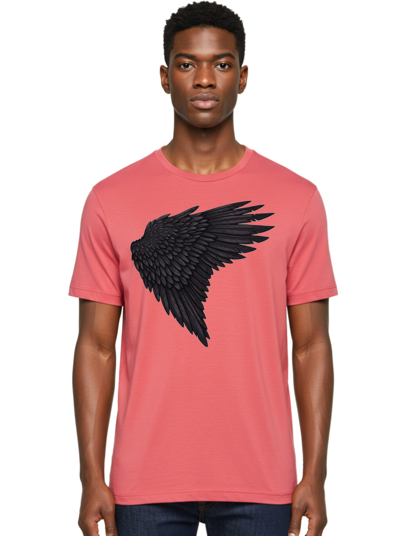 Black-Wing-1 Men'S Graphic Tee, 100% Cotton, Comfortable Casual Summer Wear, Machine Washable, Vintage Camera, Old Camera, Antique Camera, Black Camera, Classic Photography, Photography Equipment, Nostalgic Device, Film Camera, Camera Art Bak070