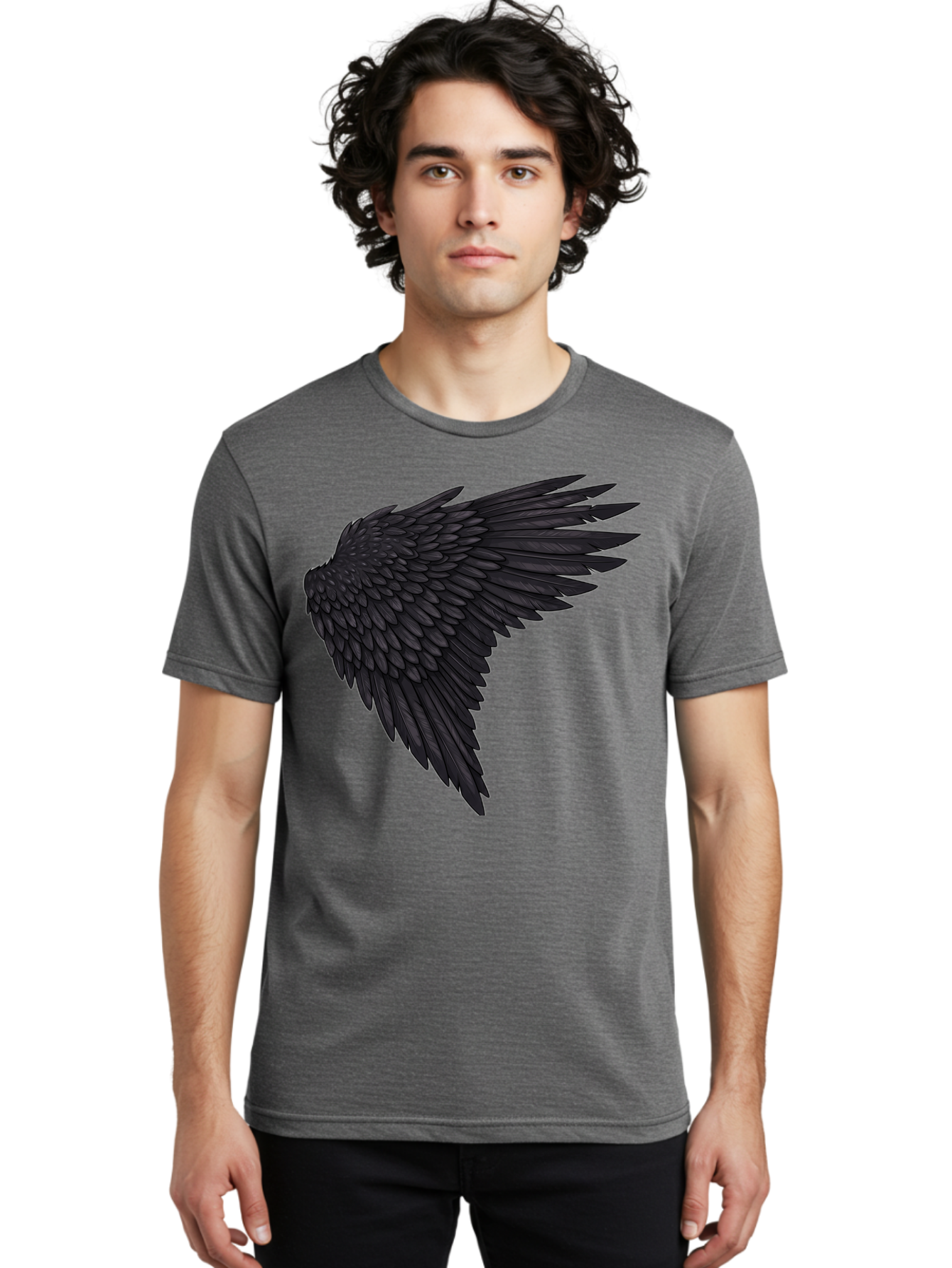 Black-Wing-1 Men'S Graphic Tee, 100% Cotton, Comfortable Casual Summer Wear, Machine Washable, Vintage Camera, Old Camera, Antique Camera, Black Camera, Classic Photography, Photography Equipment, Nostalgic Device, Film Camera, Camera Art Bak070