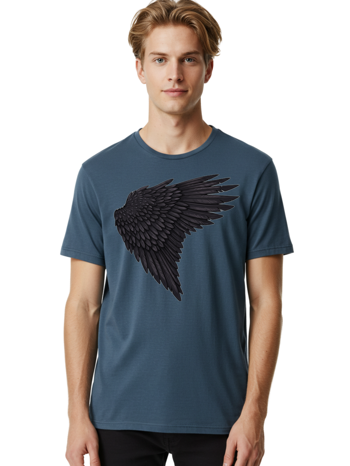 Black-Wing-1 Men'S Graphic Tee, 100% Cotton, Comfortable Casual Summer Wear, Machine Washable, Vintage Camera, Old Camera, Antique Camera, Black Camera, Classic Photography, Photography Equipment, Nostalgic Device, Film Camera, Camera Art Bak070