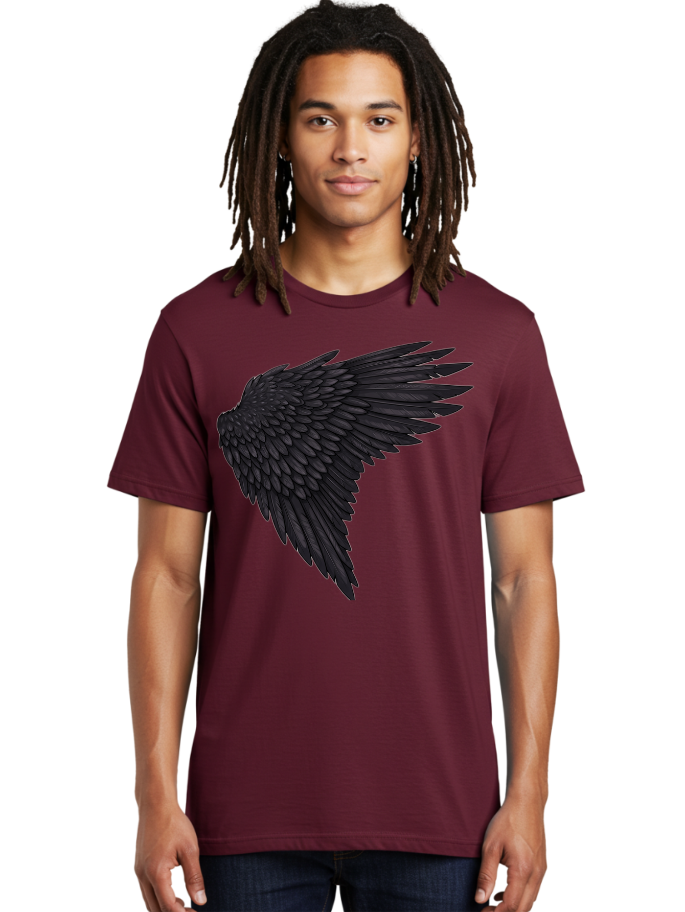 Black-Wing-1 Men'S Graphic Tee, 100% Cotton, Comfortable Casual Summer Wear, Machine Washable, Vintage Camera, Old Camera, Antique Camera, Black Camera, Classic Photography, Photography Equipment, Nostalgic Device, Film Camera, Camera Art Bak070