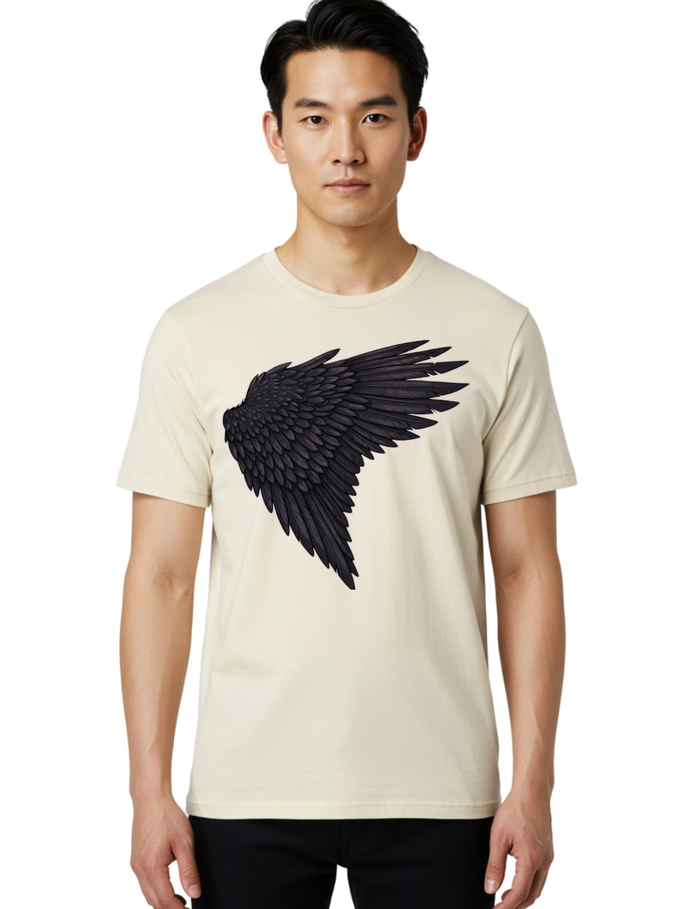 Black-Wing-1 Men'S Graphic Tee, 100% Cotton, Comfortable Casual Summer Wear, Machine Washable, Vintage Camera, Old Camera, Antique Camera, Black Camera, Classic Photography, Photography Equipment, Nostalgic Device, Film Camera, Camera Art Bak070