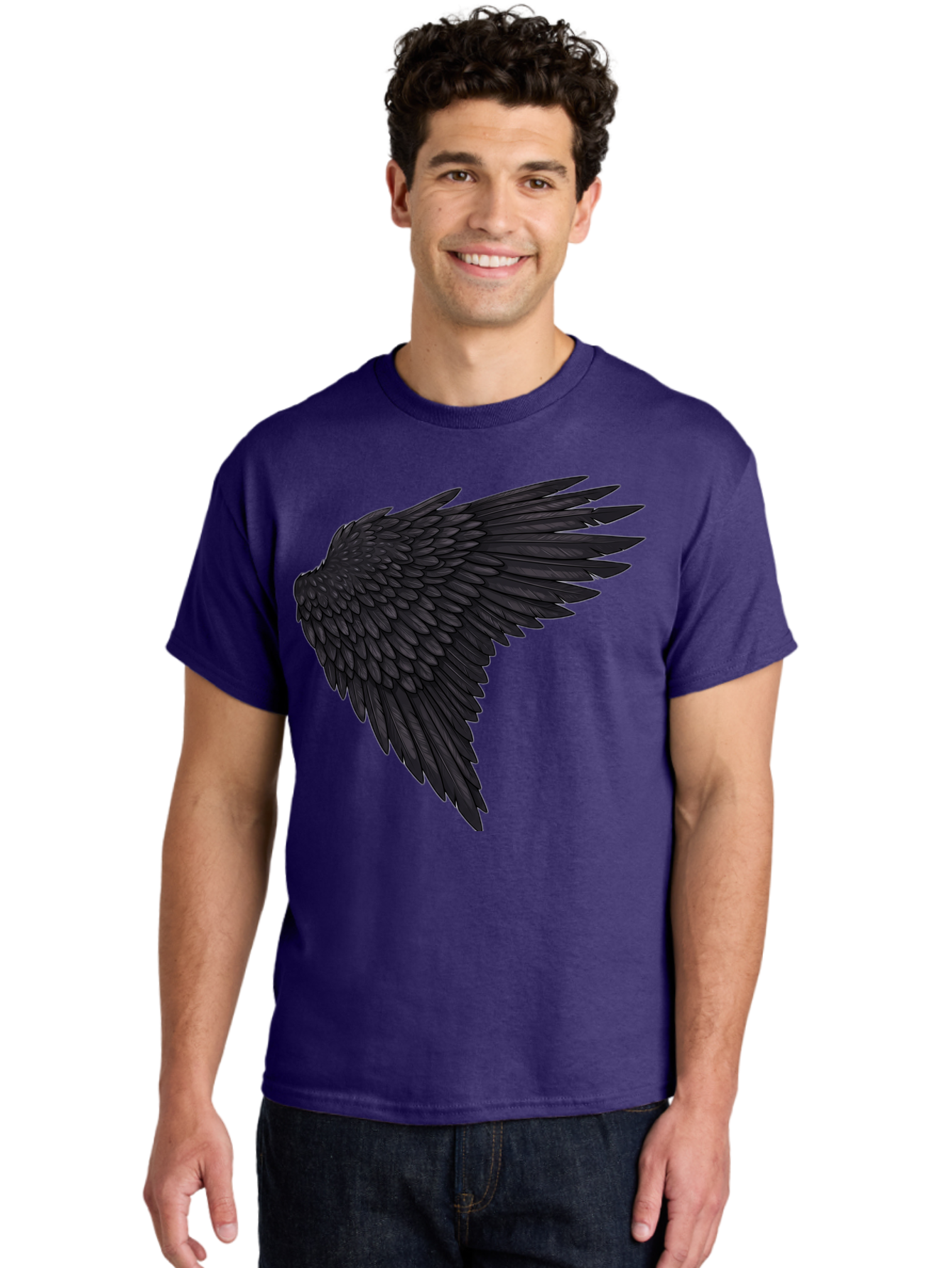 Black-Wing-1 Men'S Graphic Tee, 100% Cotton, Comfortable Casual Summer Wear, Machine Washable, Vintage Camera, Old Camera, Antique Camera, Black Camera, Classic Photography, Photography Equipment, Nostalgic Device, Film Camera, Camera Art Bak070