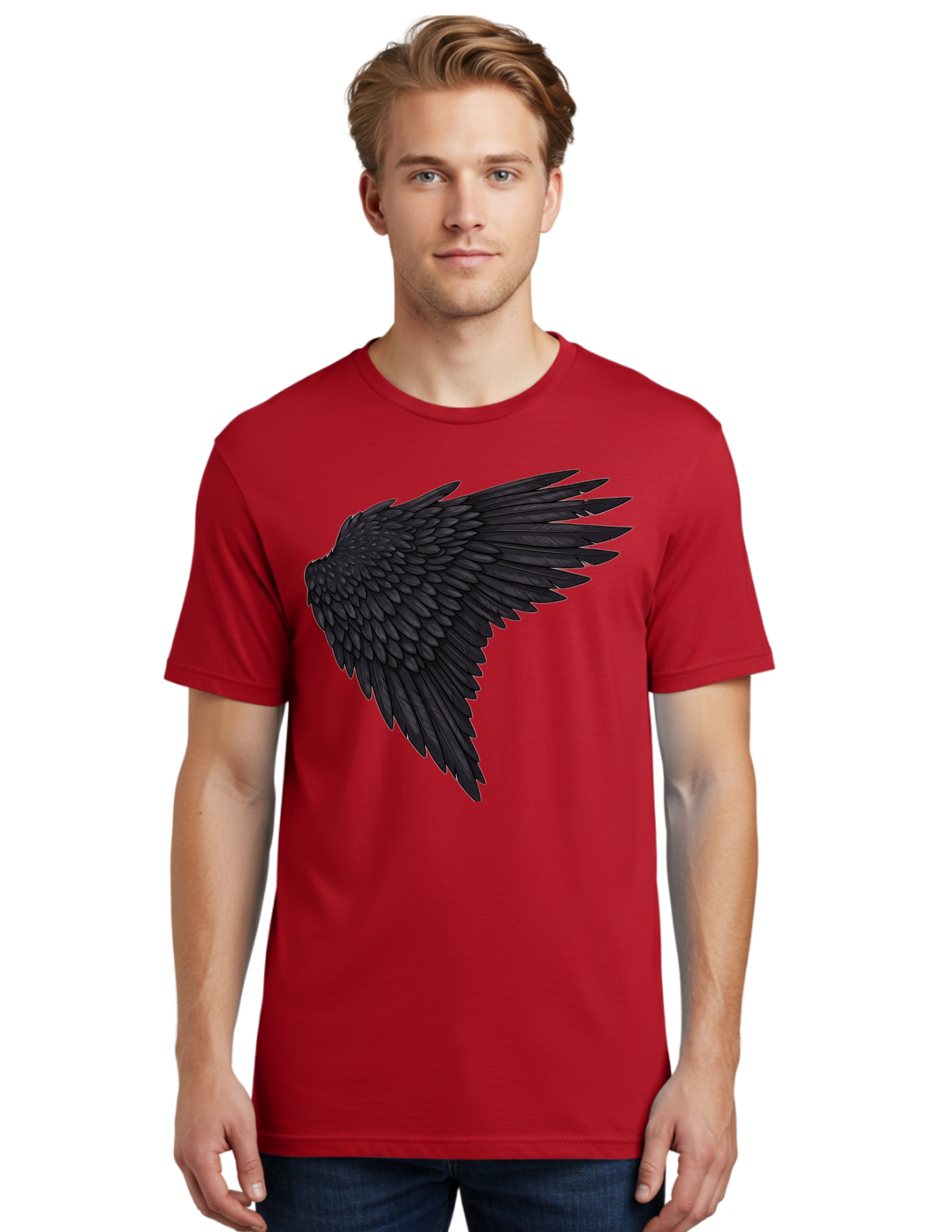 Black-Wing-1 Men'S Graphic Tee, 100% Cotton, Comfortable Casual Summer Wear, Machine Washable, Vintage Camera, Old Camera, Antique Camera, Black Camera, Classic Photography, Photography Equipment, Nostalgic Device, Film Camera, Camera Art Bak070