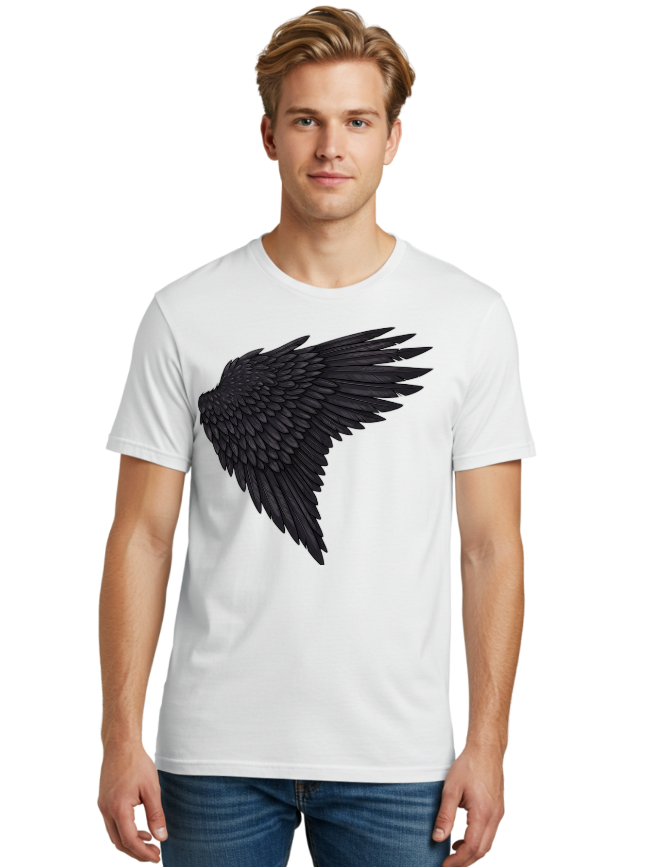 Black-Wing-1 Men'S Graphic Tee, 100% Cotton, Comfortable Casual Summer Wear, Machine Washable, Vintage Camera, Old Camera, Antique Camera, Black Camera, Classic Photography, Photography Equipment, Nostalgic Device, Film Camera, Camera Art Bak070