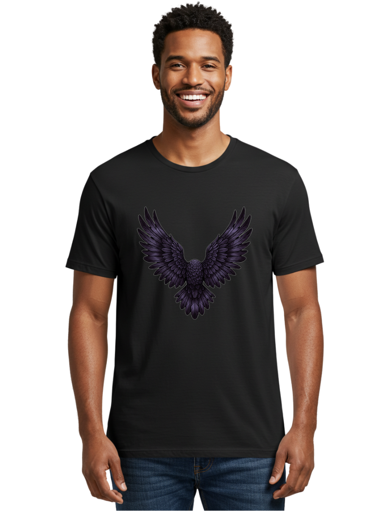 Black-Wings-1 Men'S Graphic Tee, 100% Cotton, Comfortable Casual Summer Wear, Machine Washable, Vintage Camera, Old Camera, Antique Camera, Black Camera, Classic Photography, Photography Equipment, Nostalgic Device, Film Camera, Camera Art Bak072