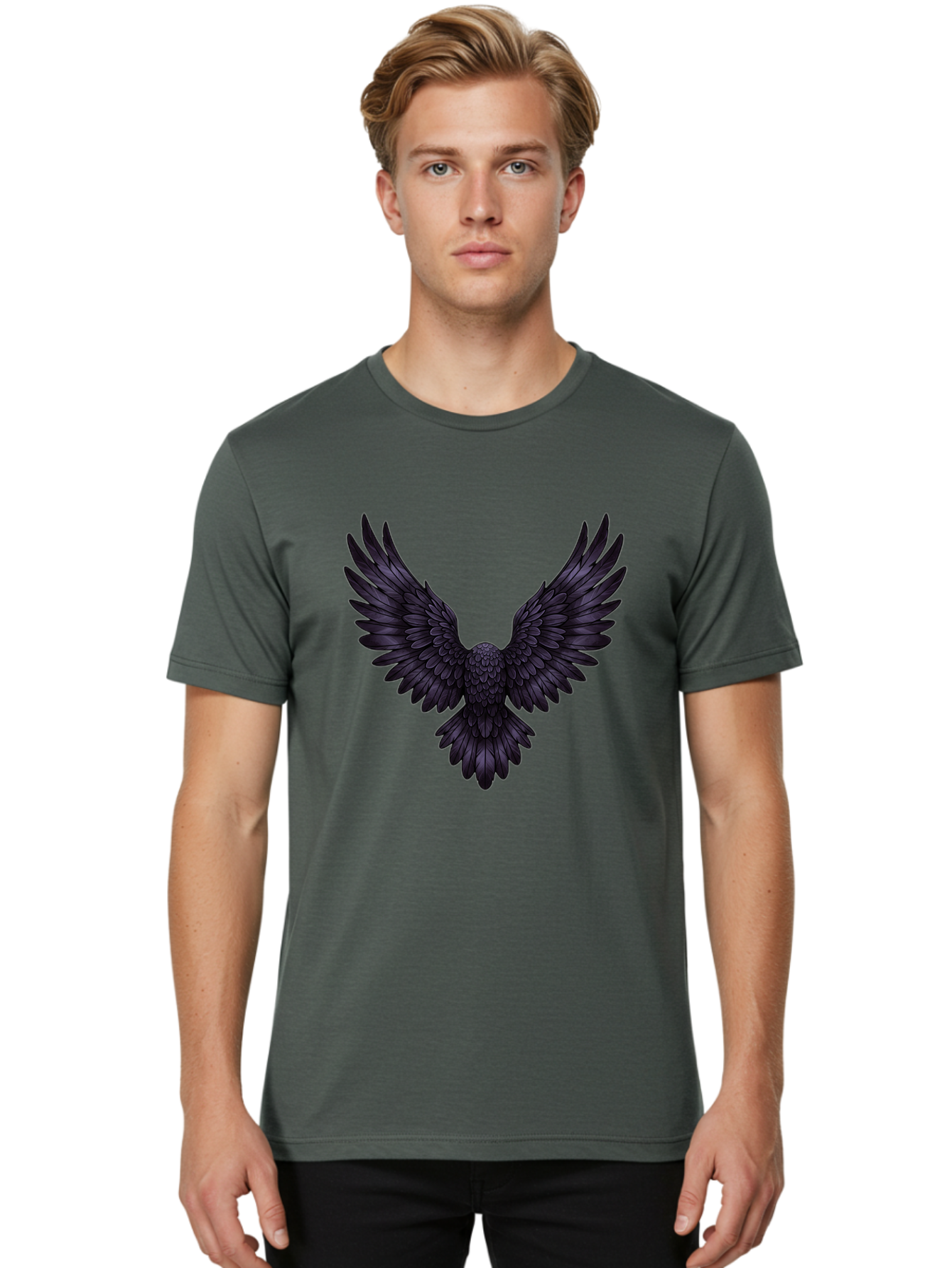 Black-Wings-1 Men'S Graphic Tee, 100% Cotton, Comfortable Casual Summer Wear, Machine Washable, Vintage Camera, Old Camera, Antique Camera, Black Camera, Classic Photography, Photography Equipment, Nostalgic Device, Film Camera, Camera Art Bak072