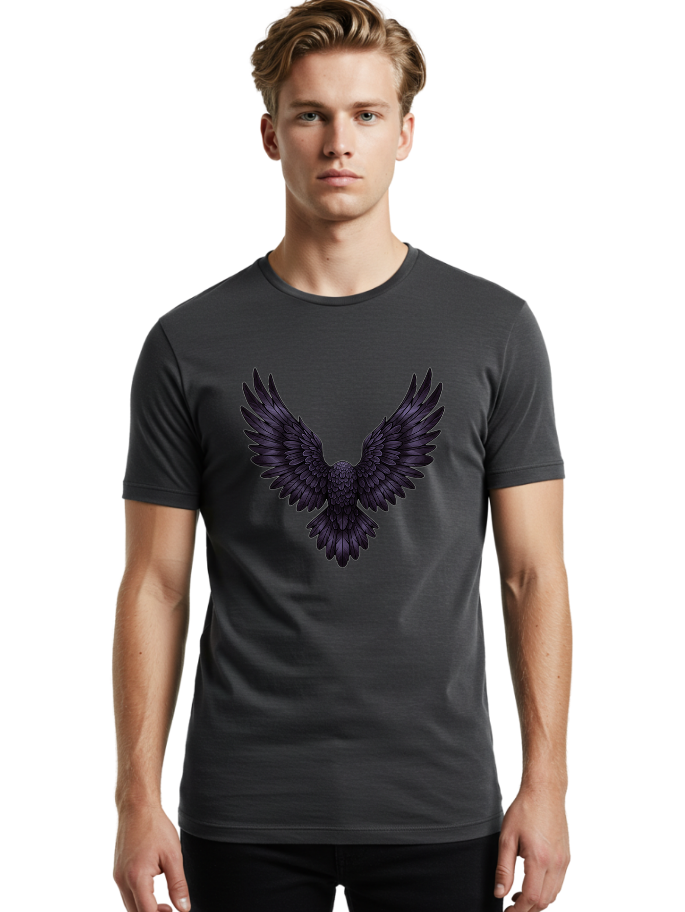 Black-Wings-1 Men'S Graphic Tee, 100% Cotton, Comfortable Casual Summer Wear, Machine Washable, Vintage Camera, Old Camera, Antique Camera, Black Camera, Classic Photography, Photography Equipment, Nostalgic Device, Film Camera, Camera Art Bak072