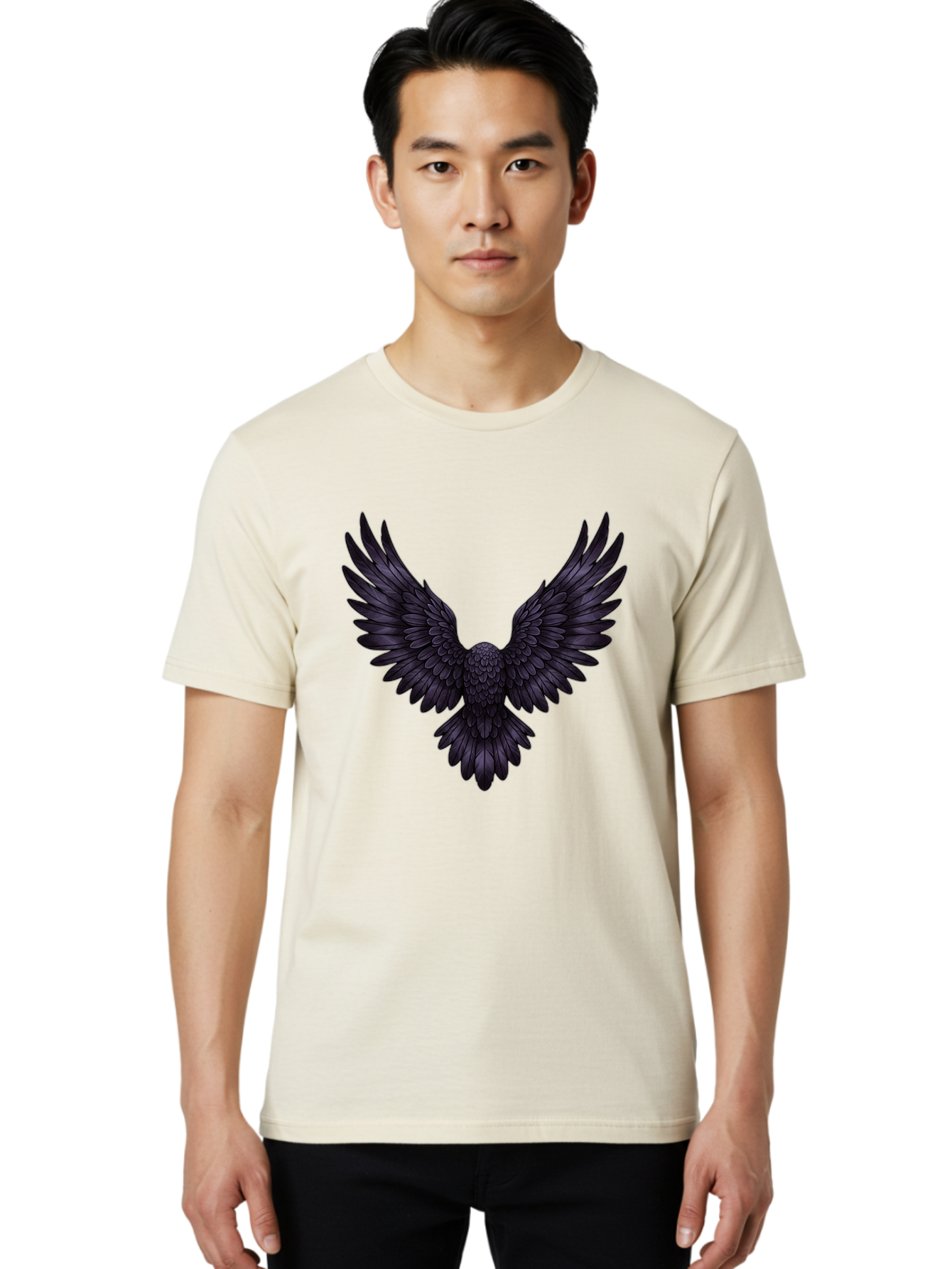 Black-Wings-1 Men'S Graphic Tee, 100% Cotton, Comfortable Casual Summer Wear, Machine Washable, Vintage Camera, Old Camera, Antique Camera, Black Camera, Classic Photography, Photography Equipment, Nostalgic Device, Film Camera, Camera Art Bak072