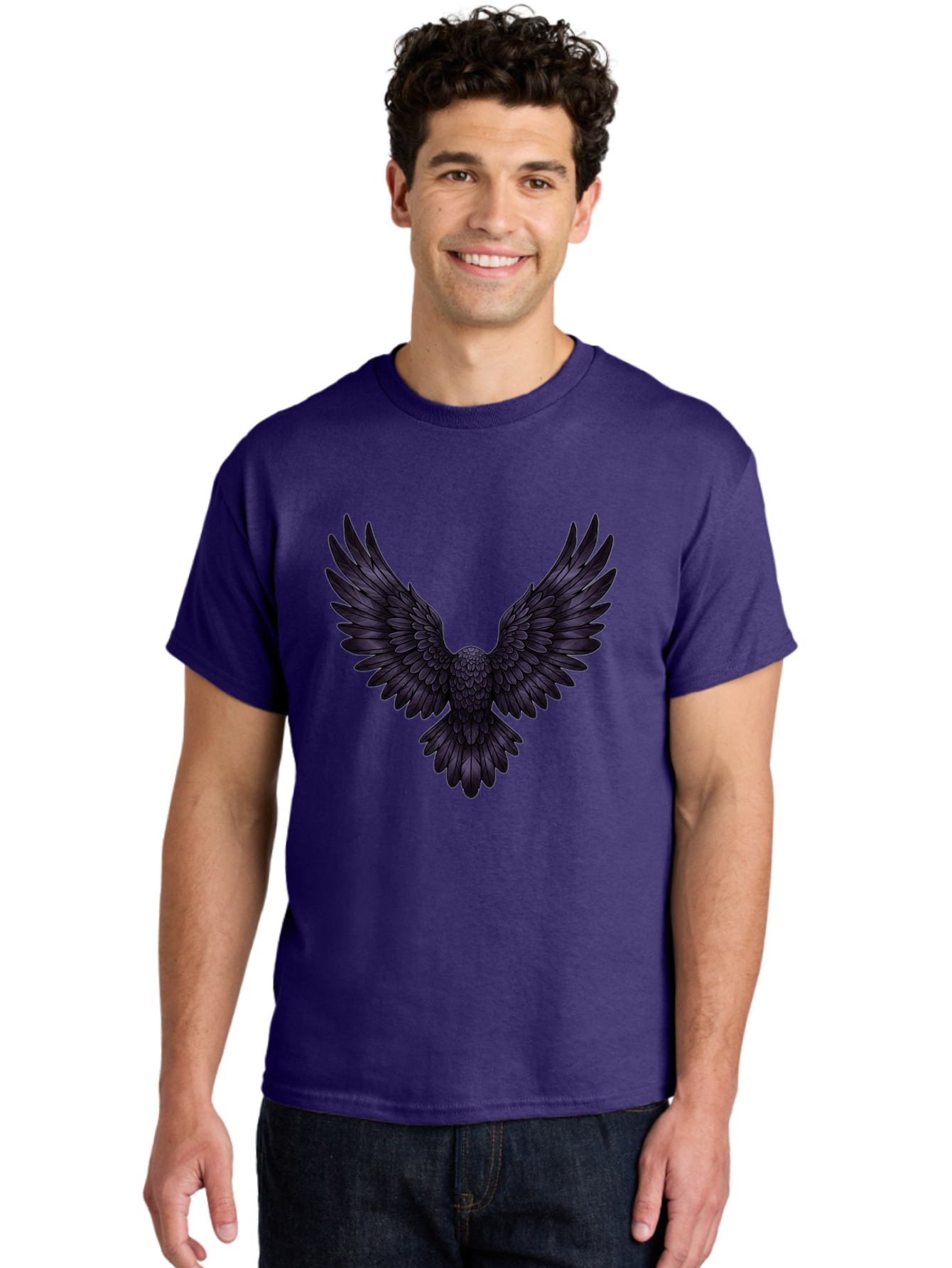 Black-Wings-1 Men'S Graphic Tee, 100% Cotton, Comfortable Casual Summer Wear, Machine Washable, Vintage Camera, Old Camera, Antique Camera, Black Camera, Classic Photography, Photography Equipment, Nostalgic Device, Film Camera, Camera Art Bak072