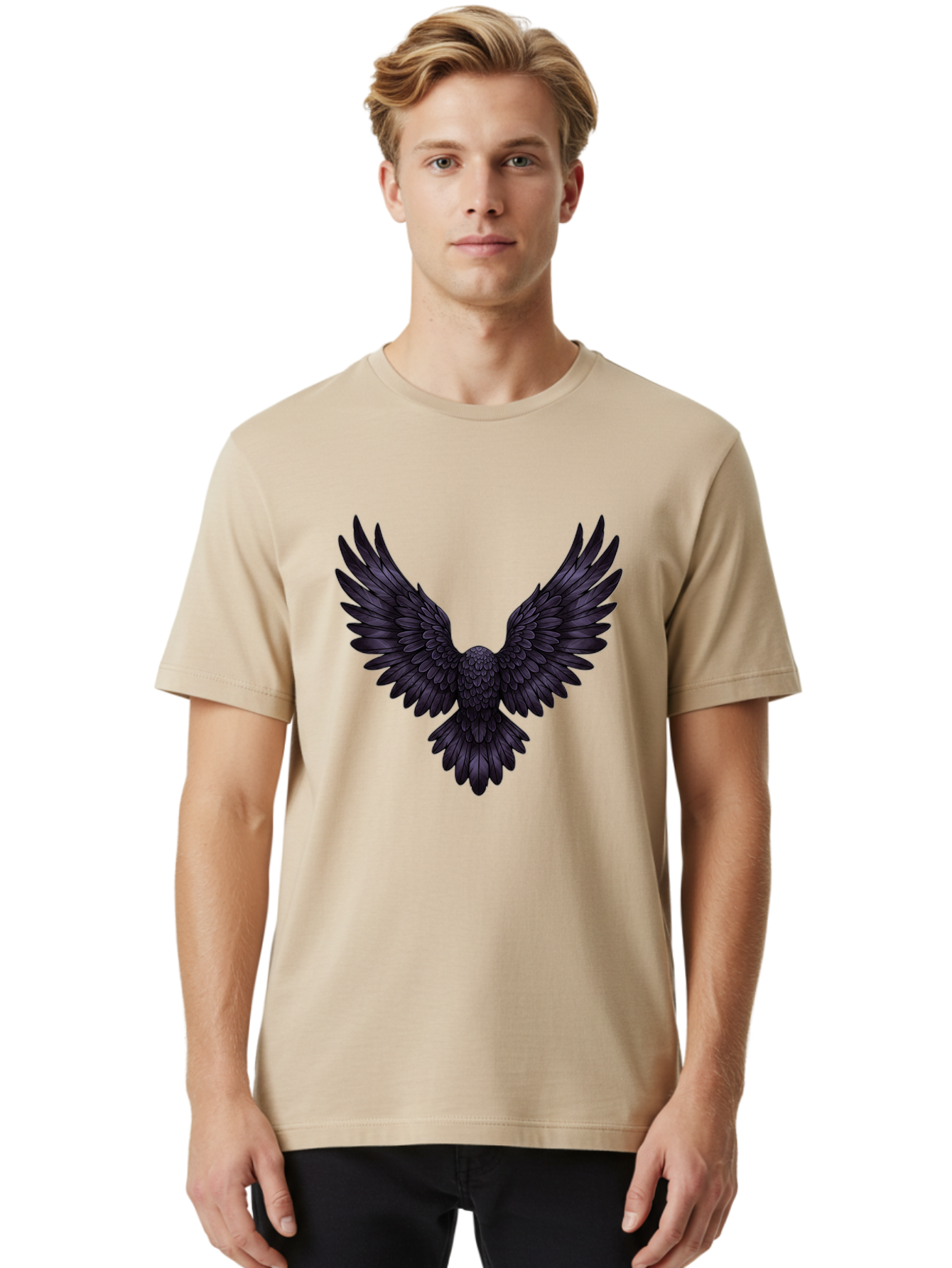 Black-Wings-1 Men'S Graphic Tee, 100% Cotton, Comfortable Casual Summer Wear, Machine Washable, Vintage Camera, Old Camera, Antique Camera, Black Camera, Classic Photography, Photography Equipment, Nostalgic Device, Film Camera, Camera Art Bak072