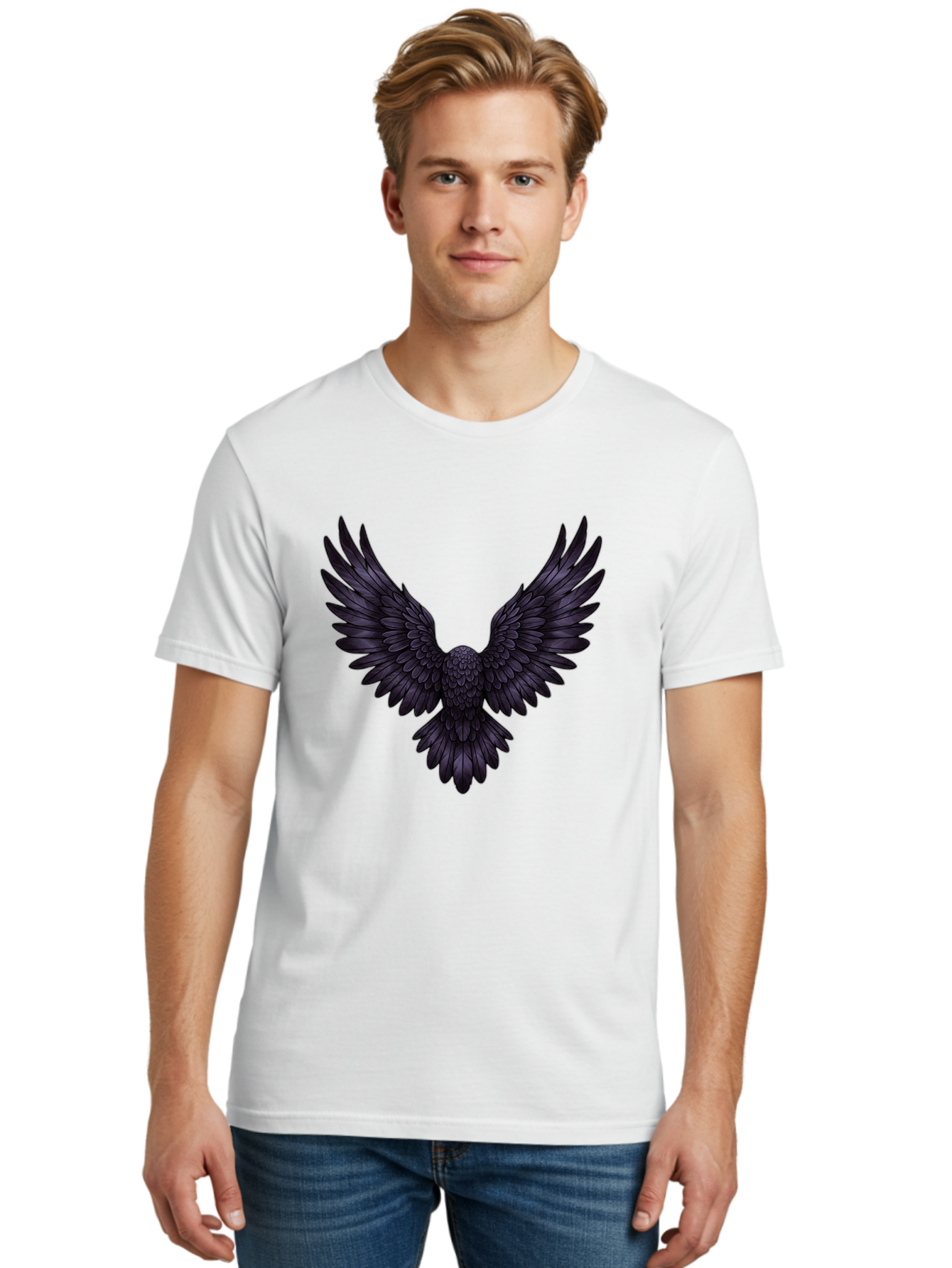 Black-Wings-1 Men'S Graphic Tee, 100% Cotton, Comfortable Casual Summer Wear, Machine Washable, Vintage Camera, Old Camera, Antique Camera, Black Camera, Classic Photography, Photography Equipment, Nostalgic Device, Film Camera, Camera Art Bak072