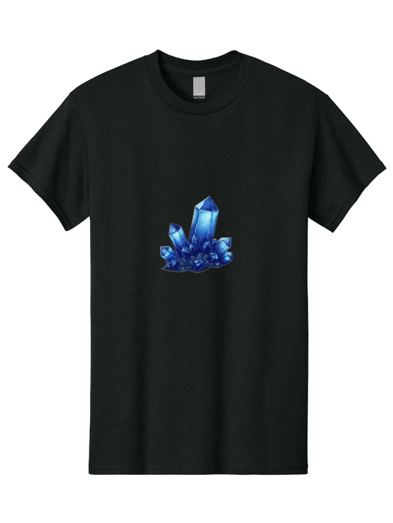 Blue-Crystal-Cluster-1 Men'S Graphic Tee, 100% Cotton, Comfortable Casual Summer Wear, Machine Washable, Vintage Camera, Old Camera, Antique Camera, Black Camera, Classic Photography, Photography Equipment, Nostalgic Device, Film Camera, Bak075