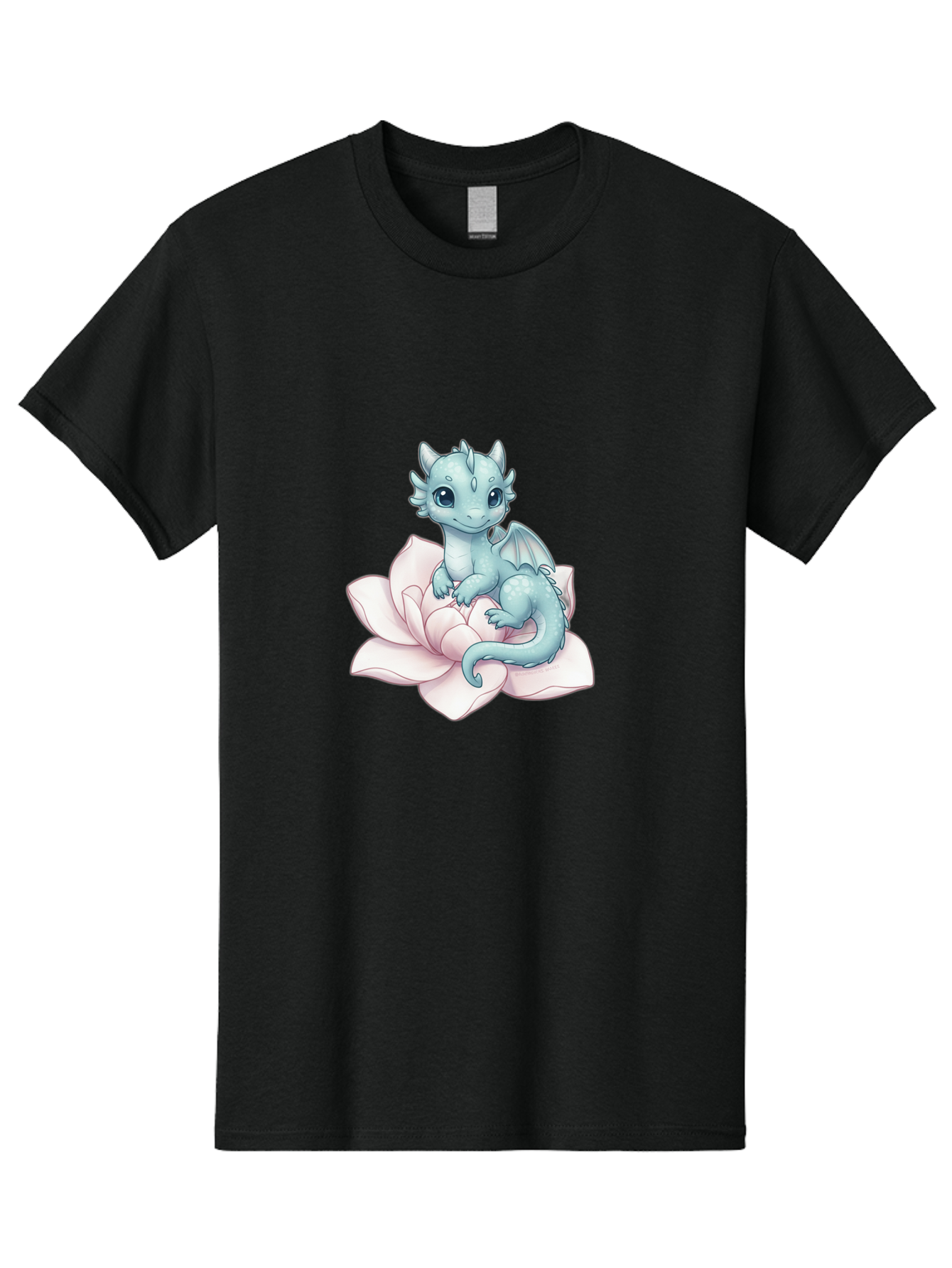 Blue-Dragon-On-Flower-1 Men'S Graphic Tee, 100% Cotton, Comfortable Casual Summer Wear, Machine Washable, Vintage Camera, Old Camera, Antique Camera, Black Camera, Classic Photography, Photography Equipment, Nostalgic Device, Film Camera, Bak077