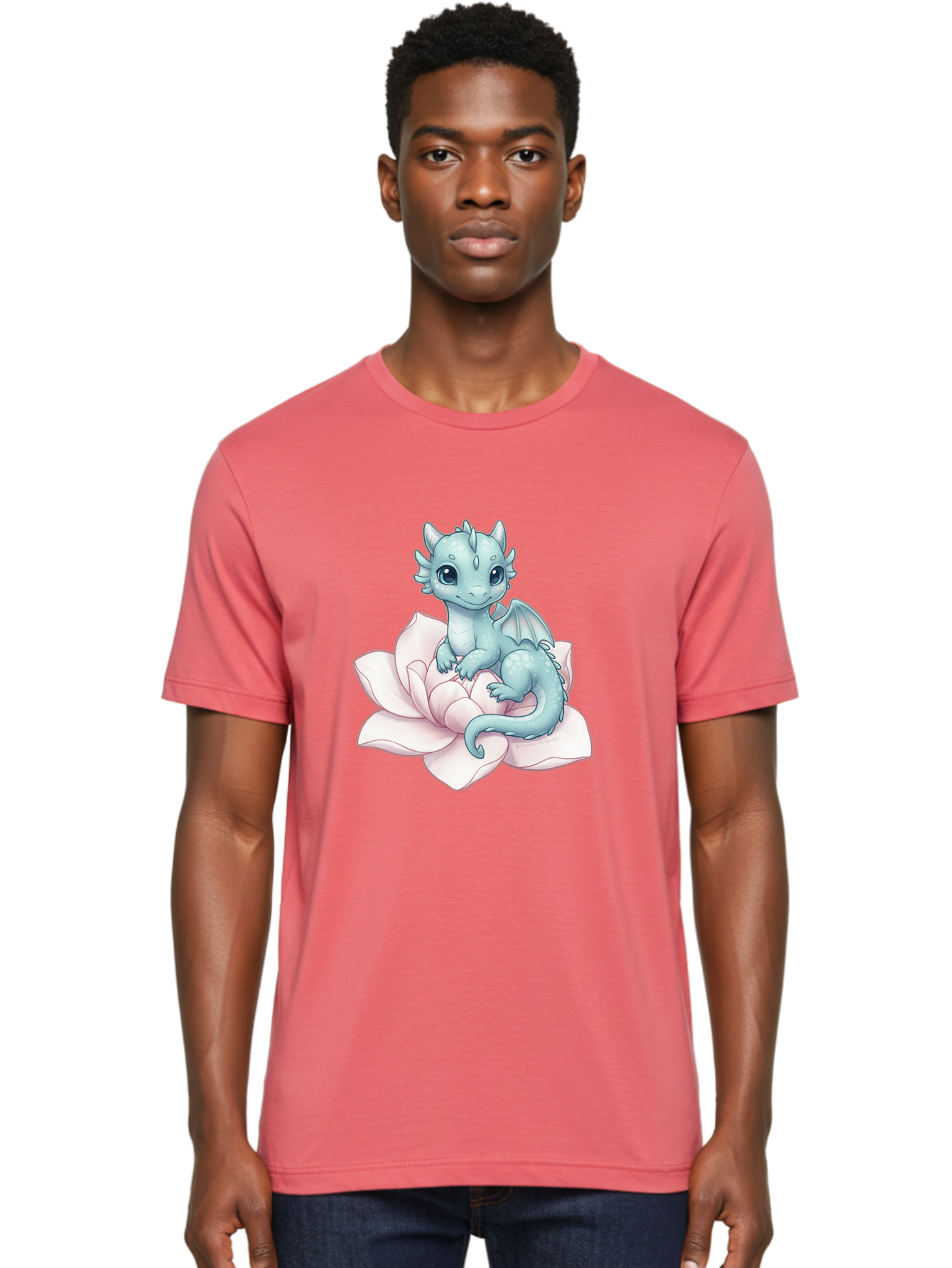 Blue-Dragon-On-Flower-1 Men'S Graphic Tee, 100% Cotton, Comfortable Casual Summer Wear, Machine Washable, Vintage Camera, Old Camera, Antique Camera, Black Camera, Classic Photography, Photography Equipment, Nostalgic Device, Film Camera, Bak077