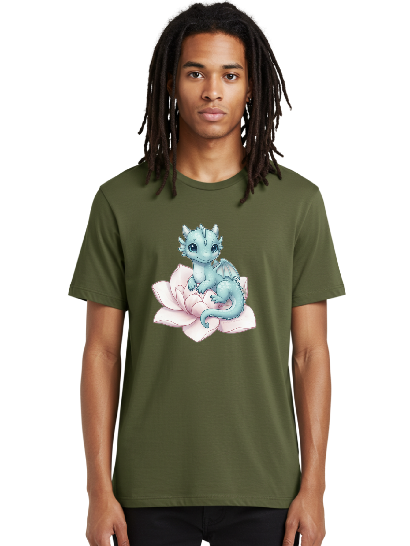 Blue-Dragon-On-Flower-1 Men'S Graphic Tee, 100% Cotton, Comfortable Casual Summer Wear, Machine Washable, Vintage Camera, Old Camera, Antique Camera, Black Camera, Classic Photography, Photography Equipment, Nostalgic Device, Film Camera, Bak077