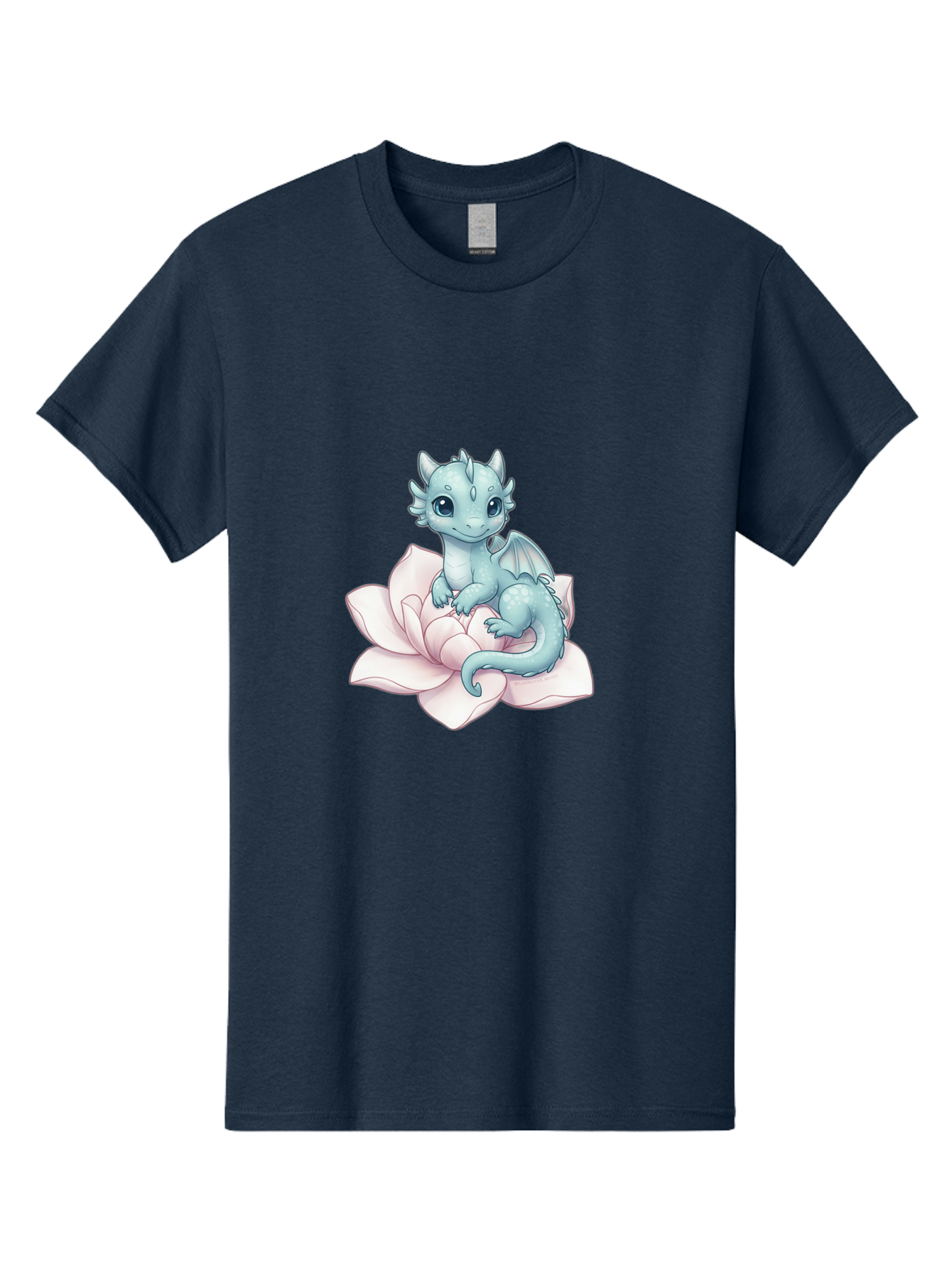 Blue-Dragon-On-Flower-1 Men'S Graphic Tee, 100% Cotton, Comfortable Casual Summer Wear, Machine Washable, Vintage Camera, Old Camera, Antique Camera, Black Camera, Classic Photography, Photography Equipment, Nostalgic Device, Film Camera, Bak077